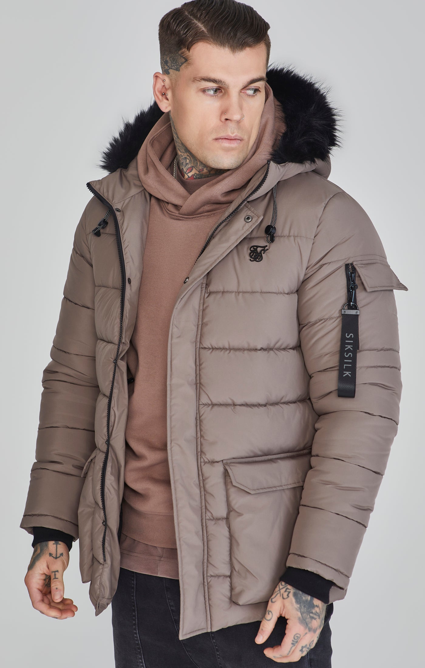 Parka in Beige Jacken SikSilk   