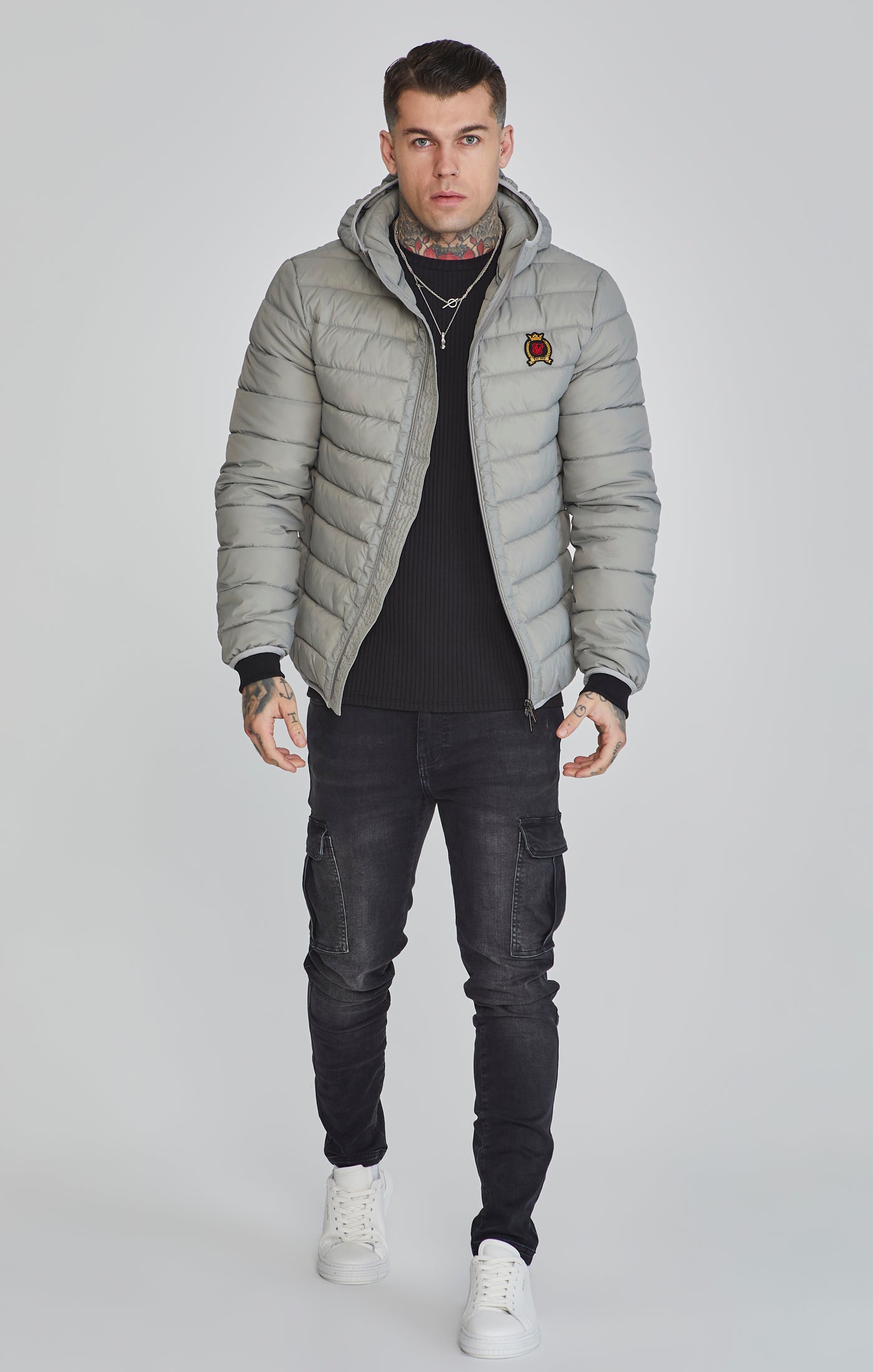 Bubble Jacket in Grey Jacken SikSilk   