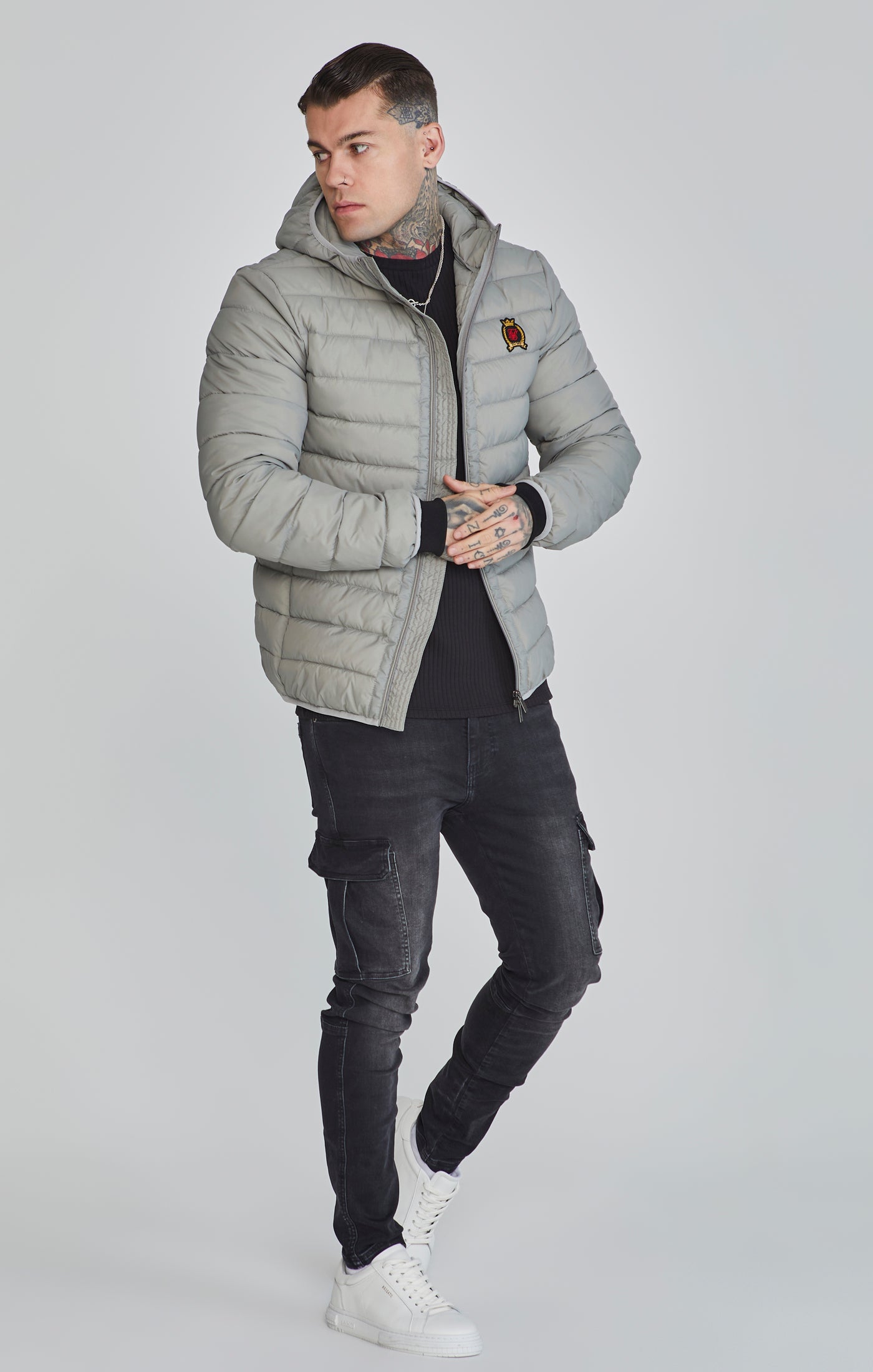 Bubble Jacket in Grey Jacken SikSilk   