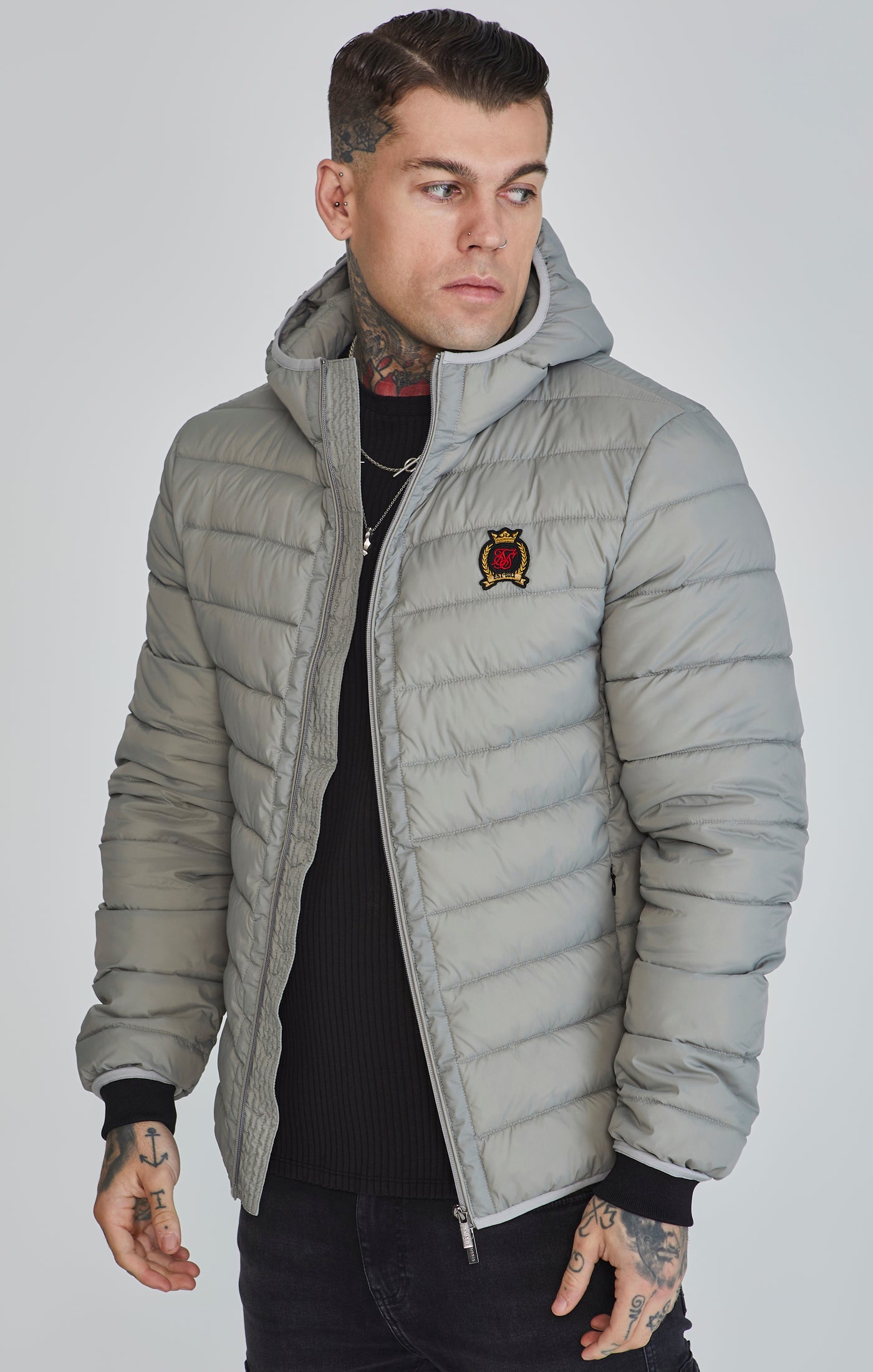 Bubble Jacket in Grey Jacken SikSilk   