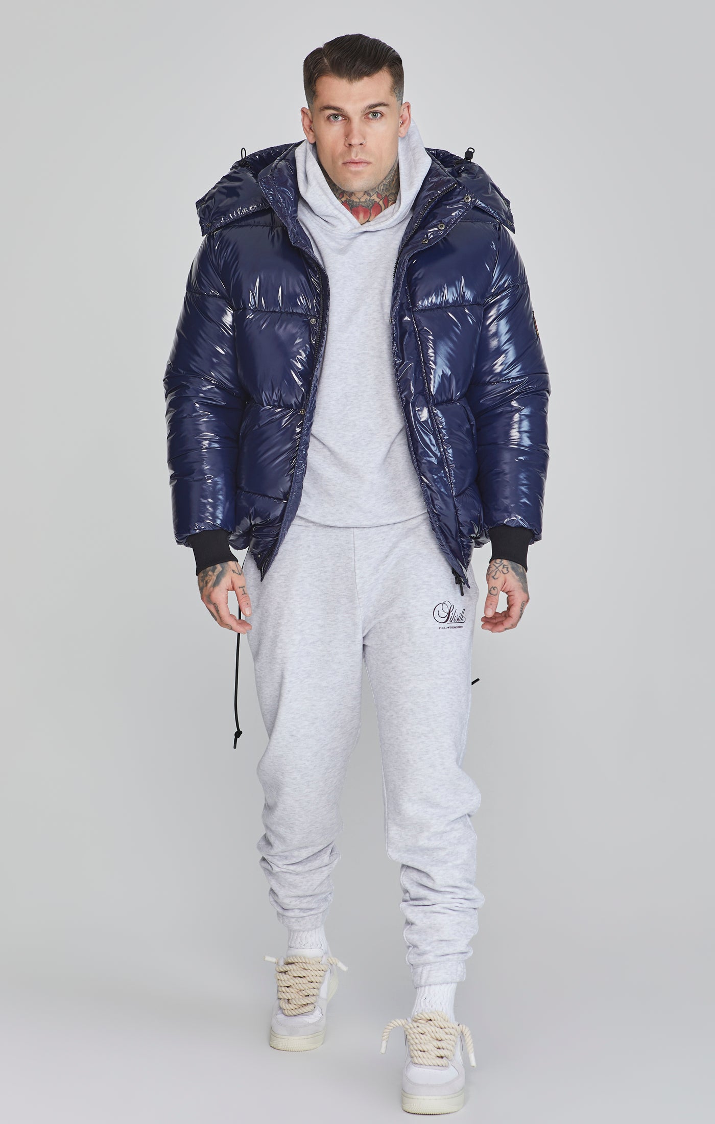 Puffer Jacket in Blue Jacken SikSilk   