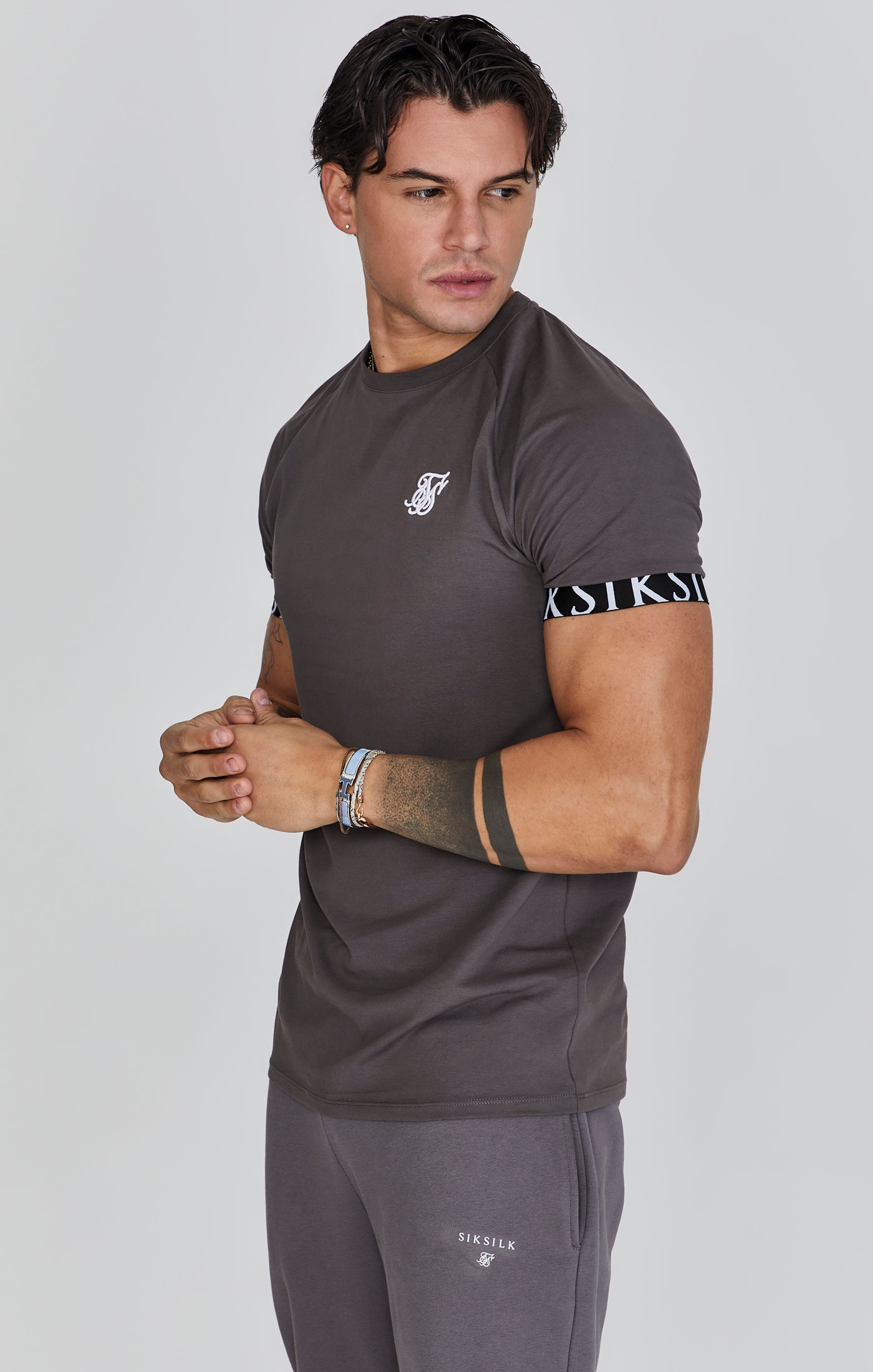 Tech T-Shirt in Grey T-Shirts SikSilk   