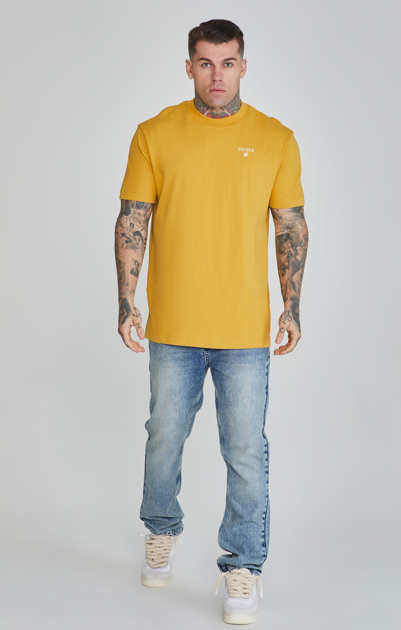 Graphic T-Shirt in Yellow T-Shirts SikSilk   