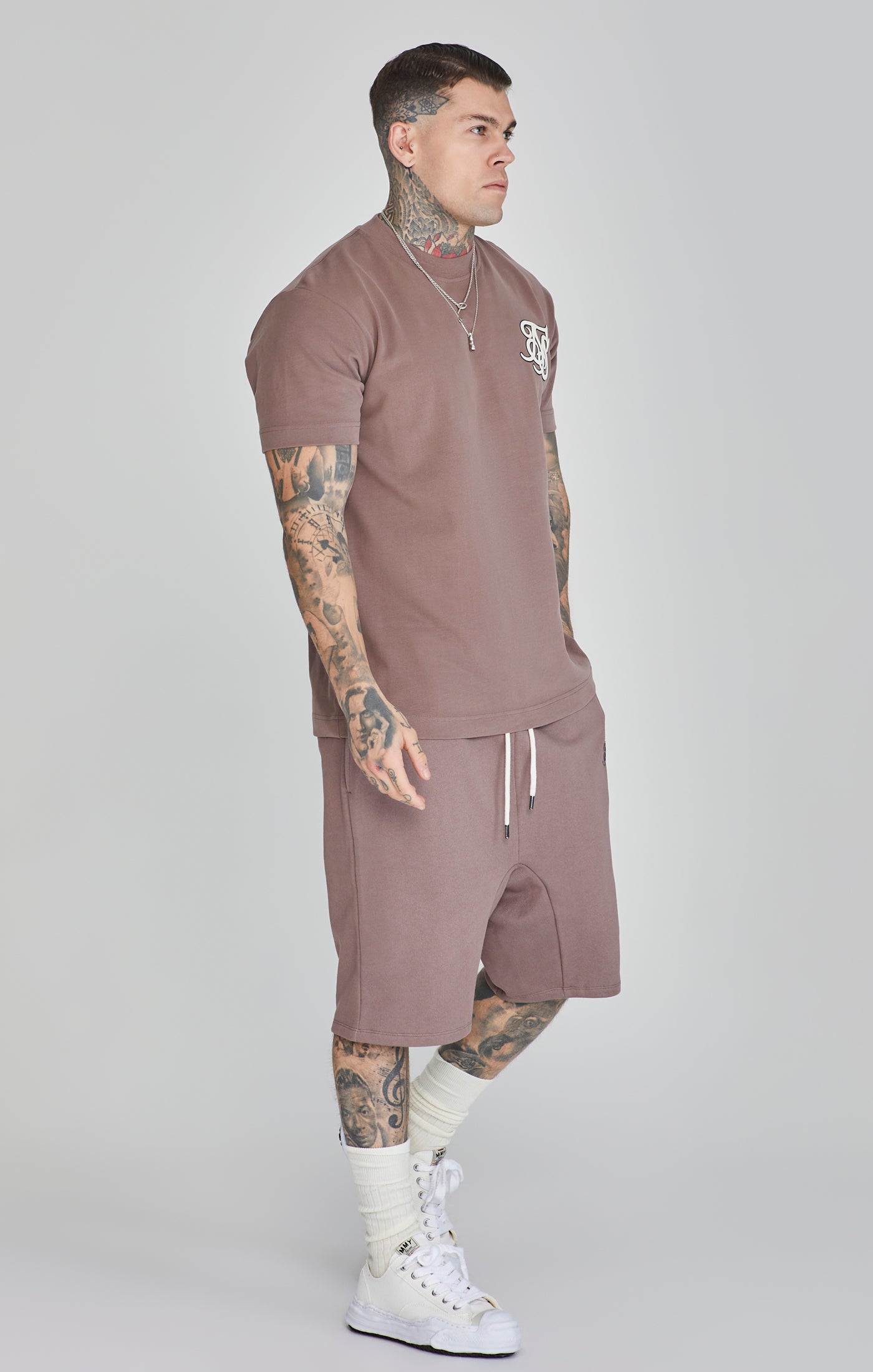 Logo T-Shirt in Brown T-Shirts SikSilk   