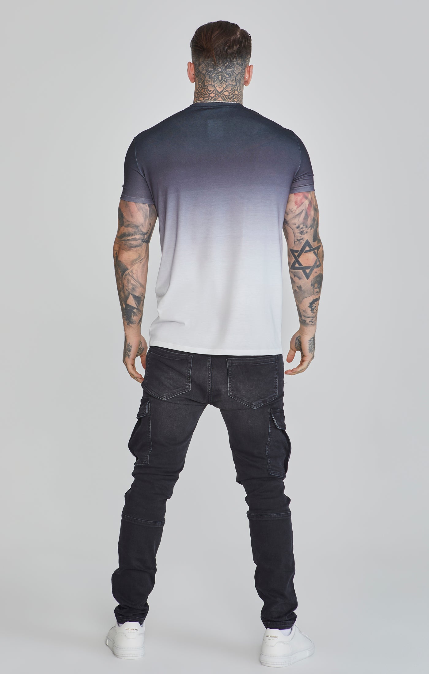 Fade T-Shirt in Black/White T-Shirts SikSilk   