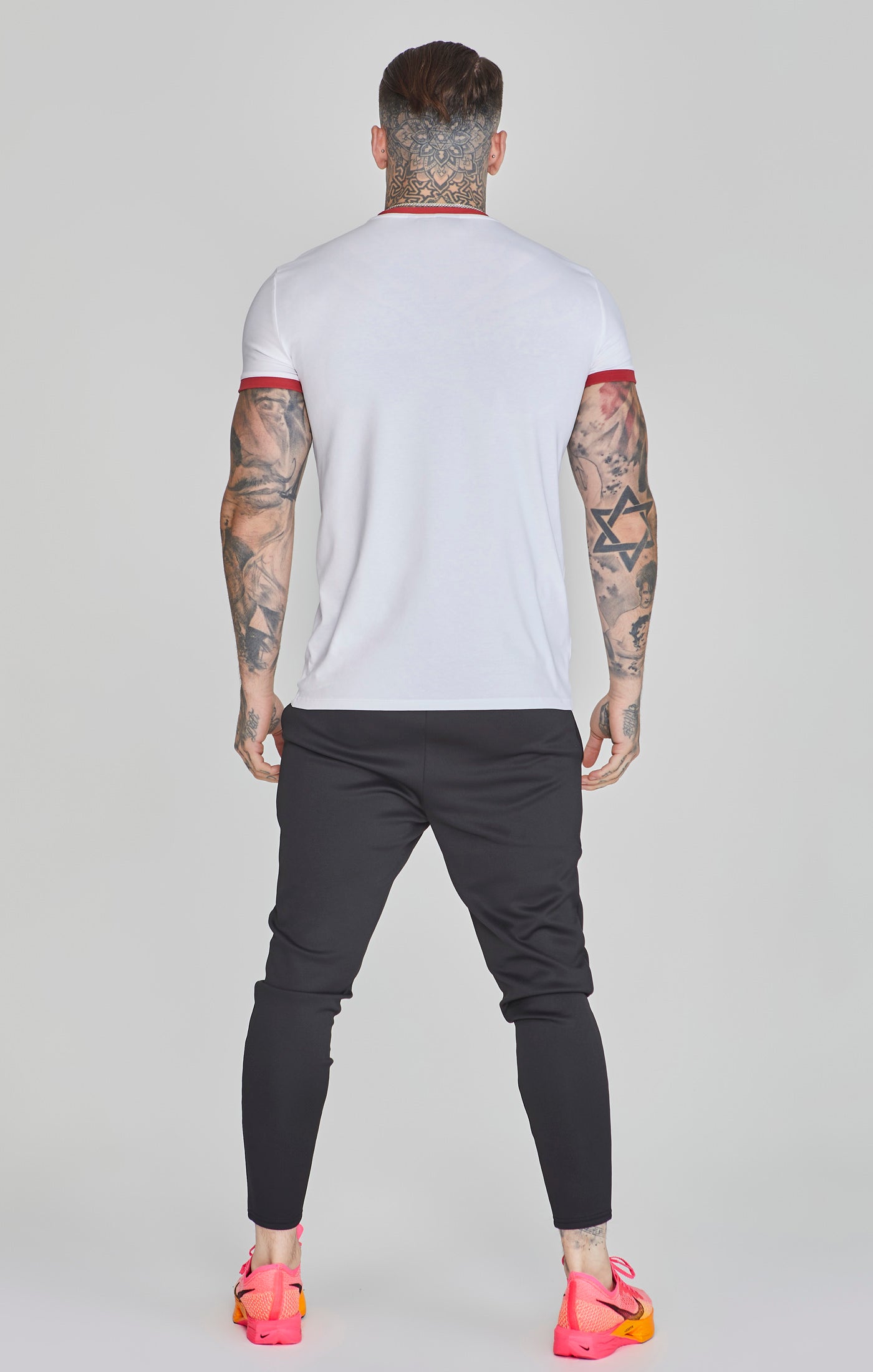 Ringer T-Shirt in White/Red T-Shirts SikSilk   