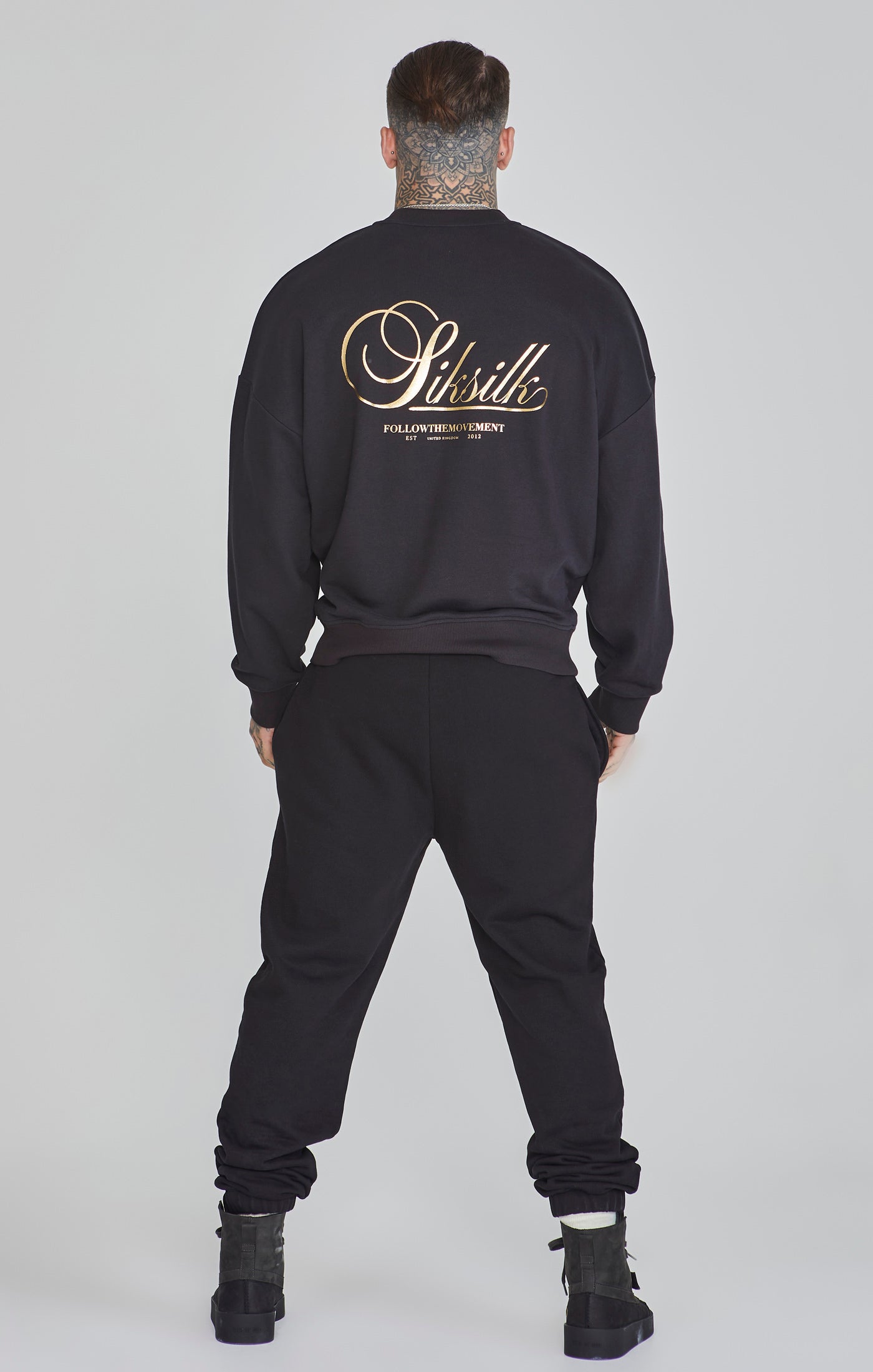 Graphic Sweater in Black Sweatshirts SikSilk   