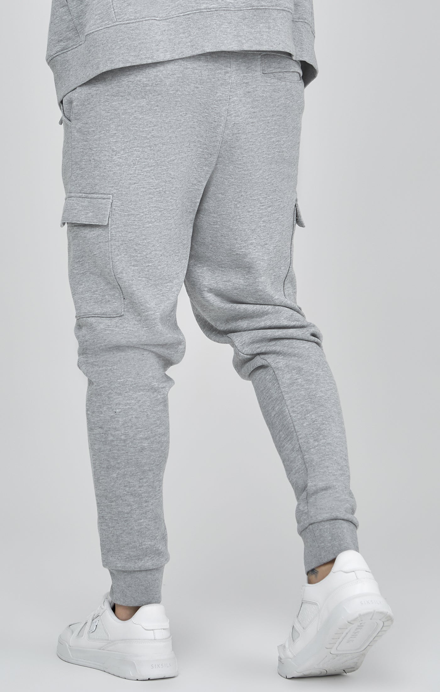 Essentials Cargo Joggers in Grey Marl Hosen SikSilk   