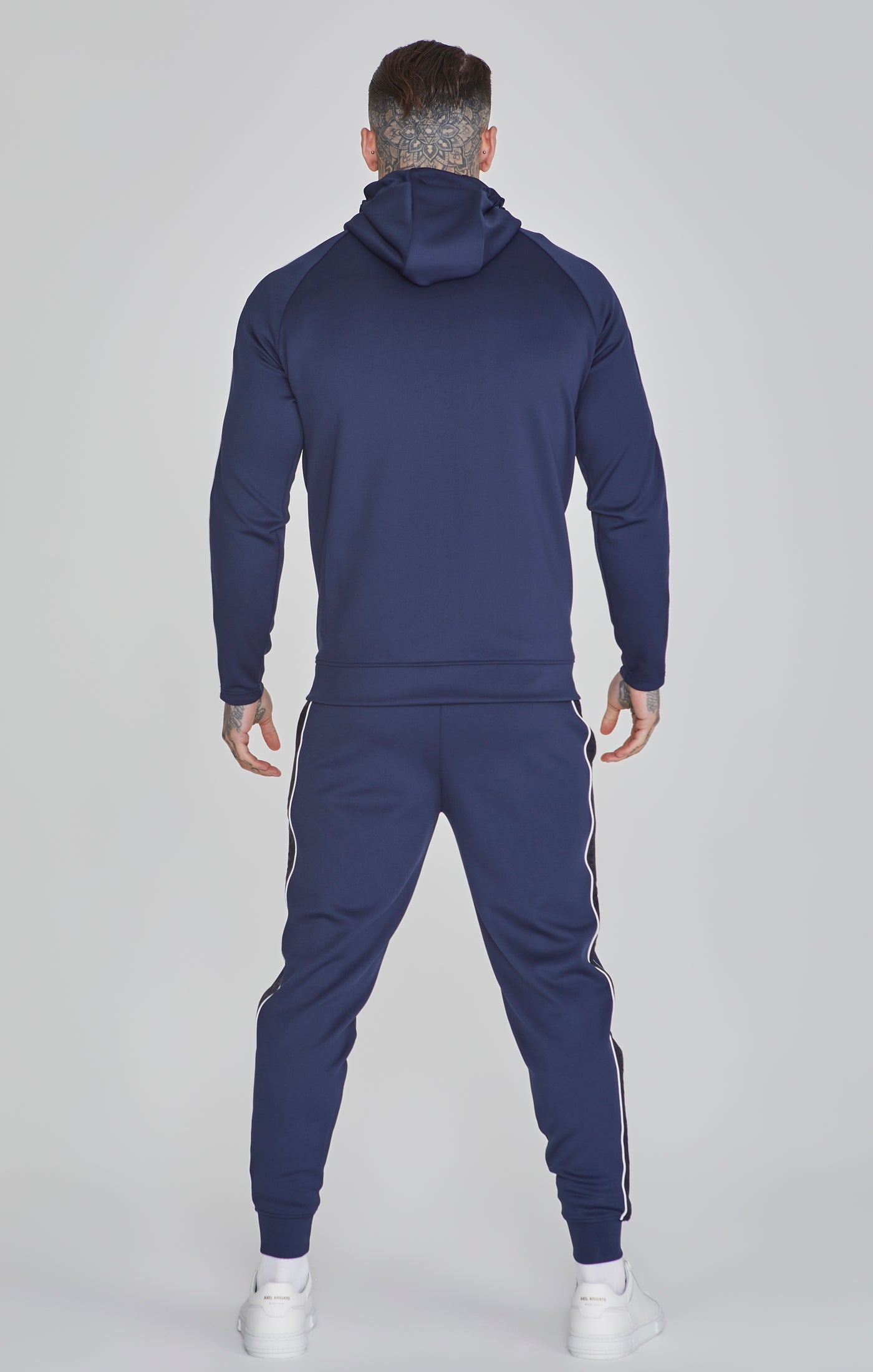 Hoodie and Joggers Set in Navy Sets SikSilk   