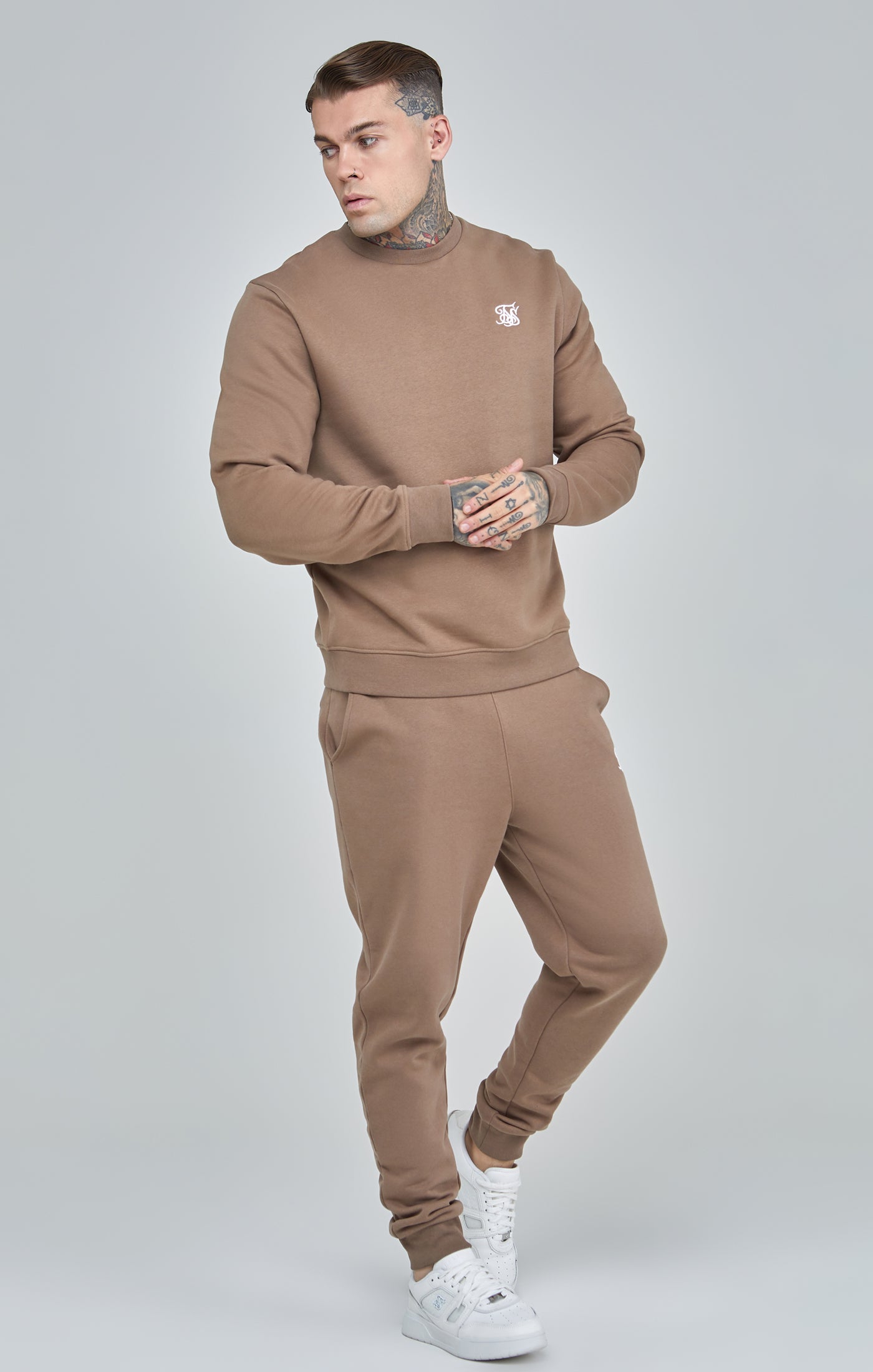 Essentials Sweater in Brown Sweatshirts SikSilk   