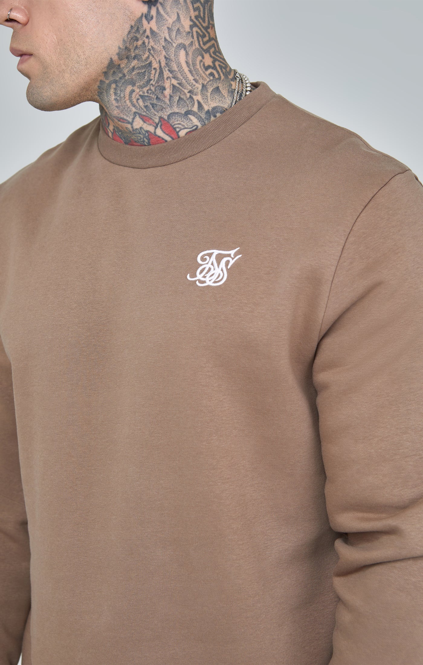 Essentials Sweater in Brown Sweatshirts SikSilk   