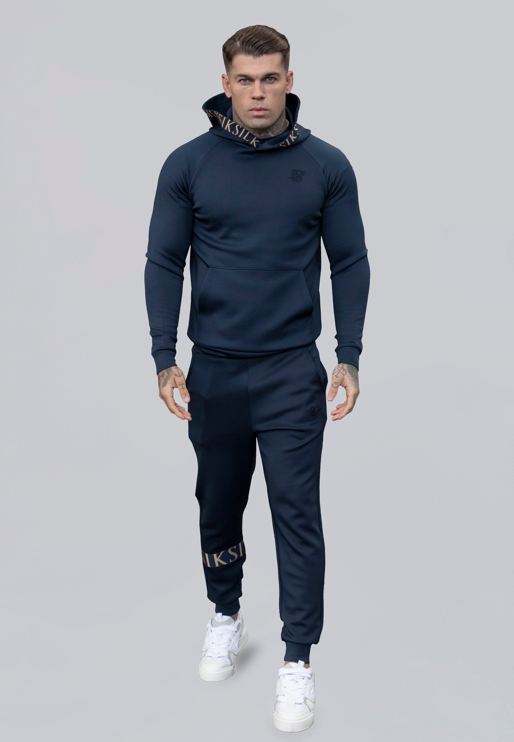 Dynamic Hoodie in Navy Kapuzenpullover SikSilk   