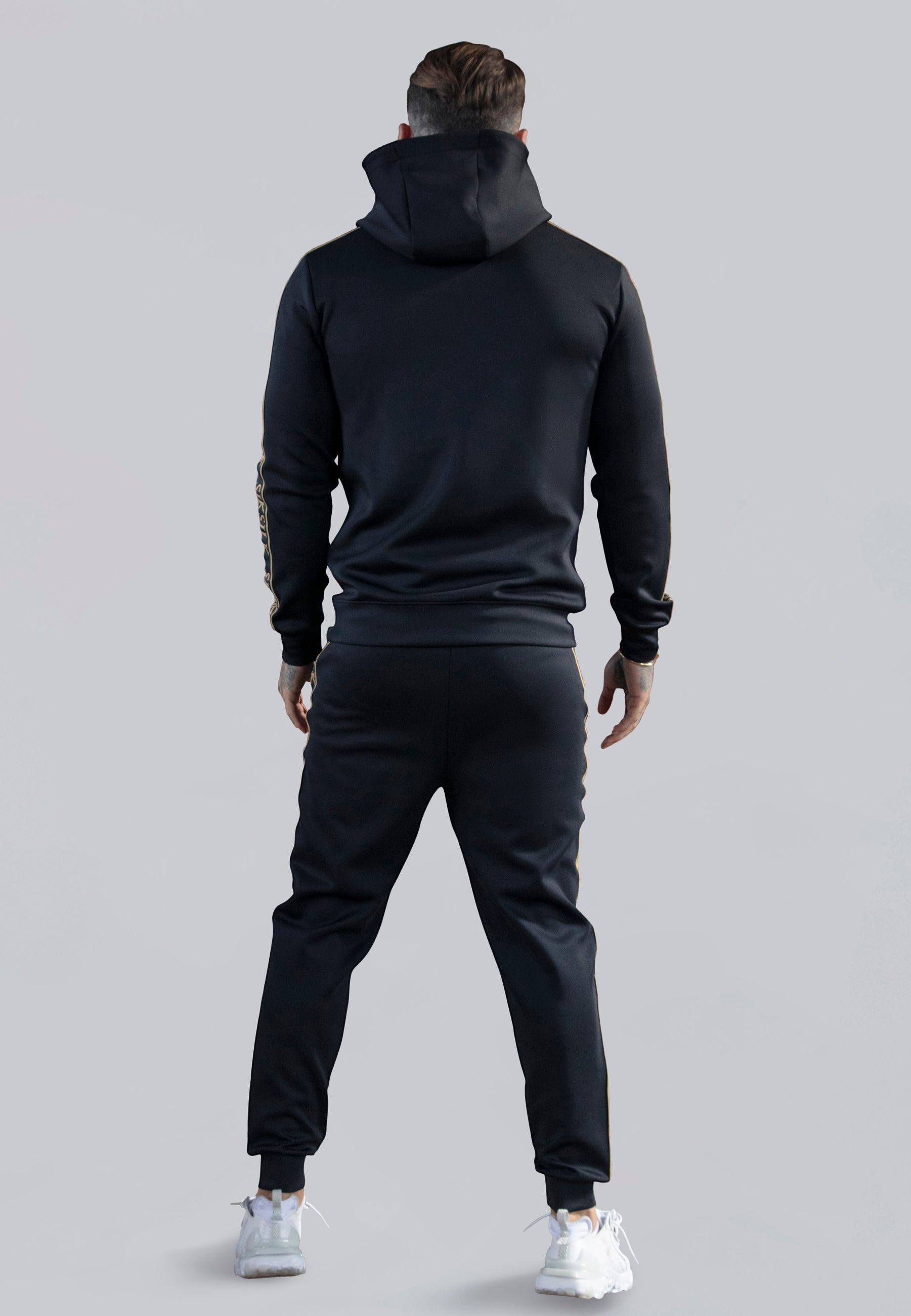 Pullover Hoodie in Black Kapuzenpullover SikSilk   