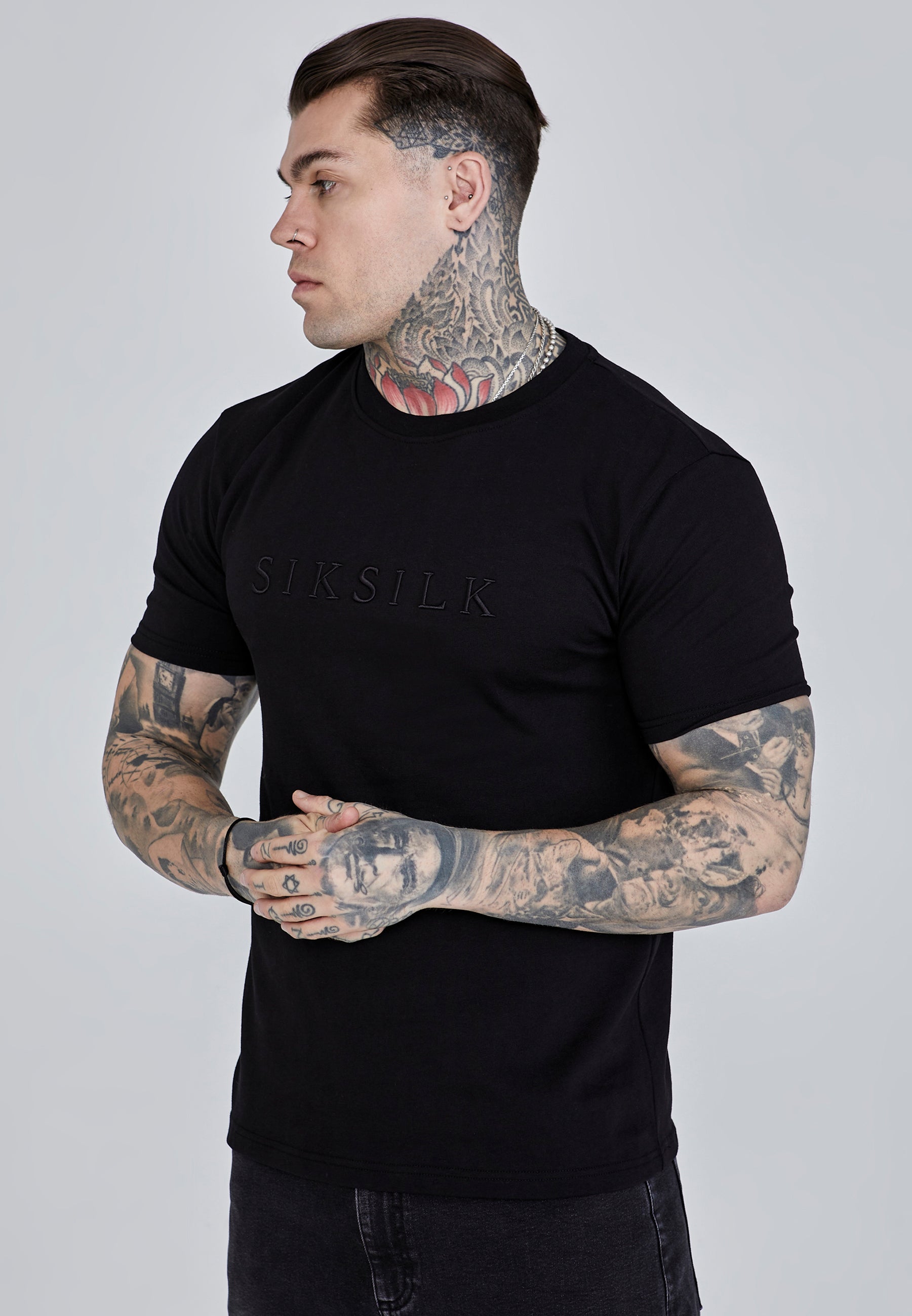 Logo T-Shirt in Black T-Shirts SikSilk   