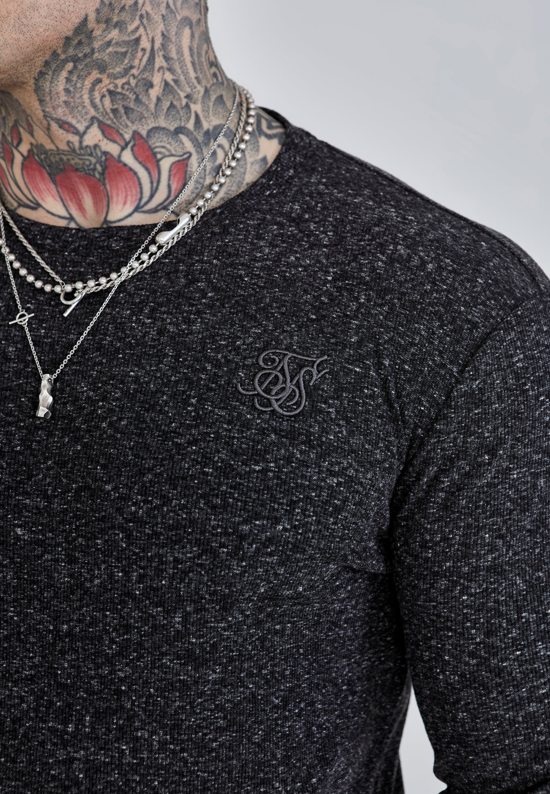 Long Sleeve T-Shirt in Black T-Shirts SikSilk   