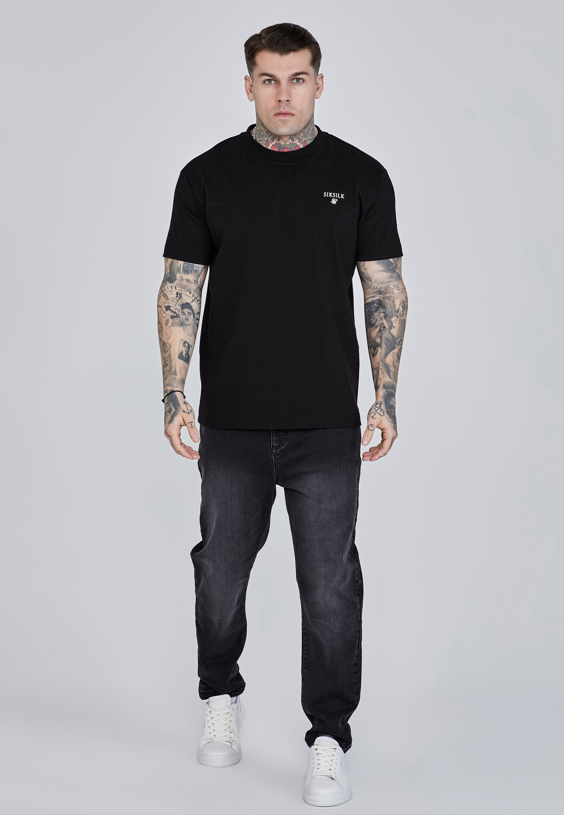 Graphic T-Shirt in Black T-Shirts SikSilk   