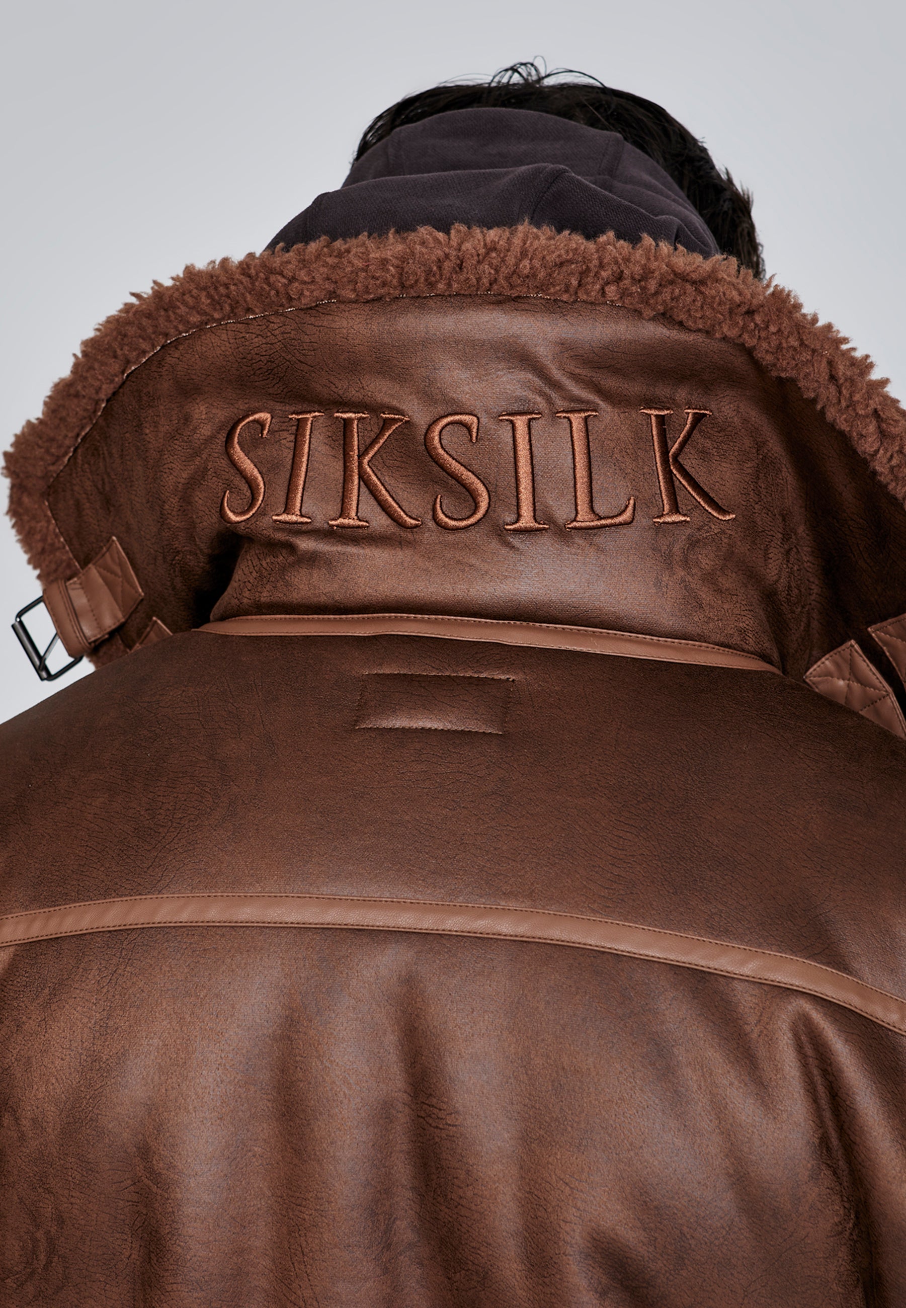 Aviator Jacket in Brown Jacken SikSilk   