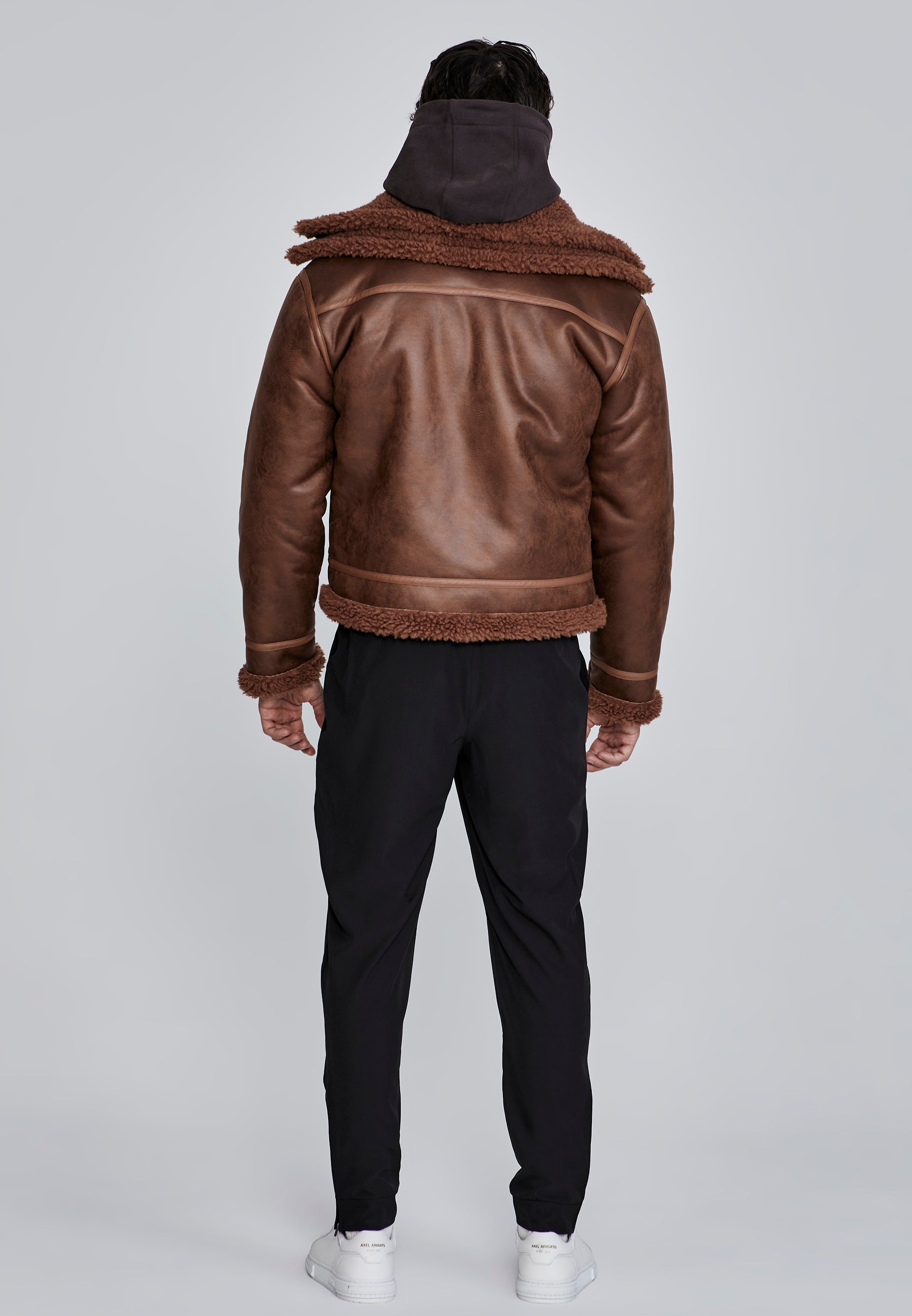 Aviator Jacket in Brown Jacken SikSilk   