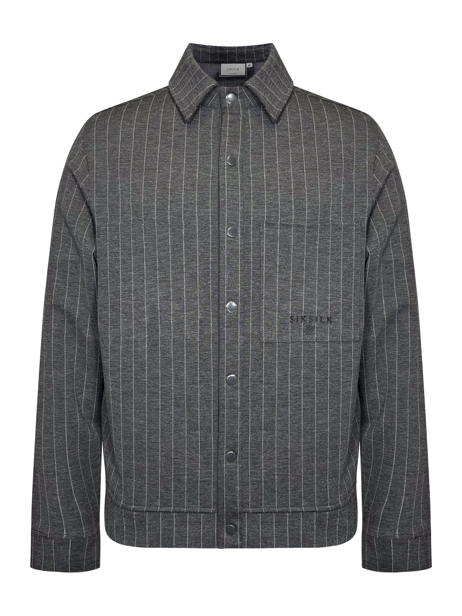Pinstripe Jacket in Grey