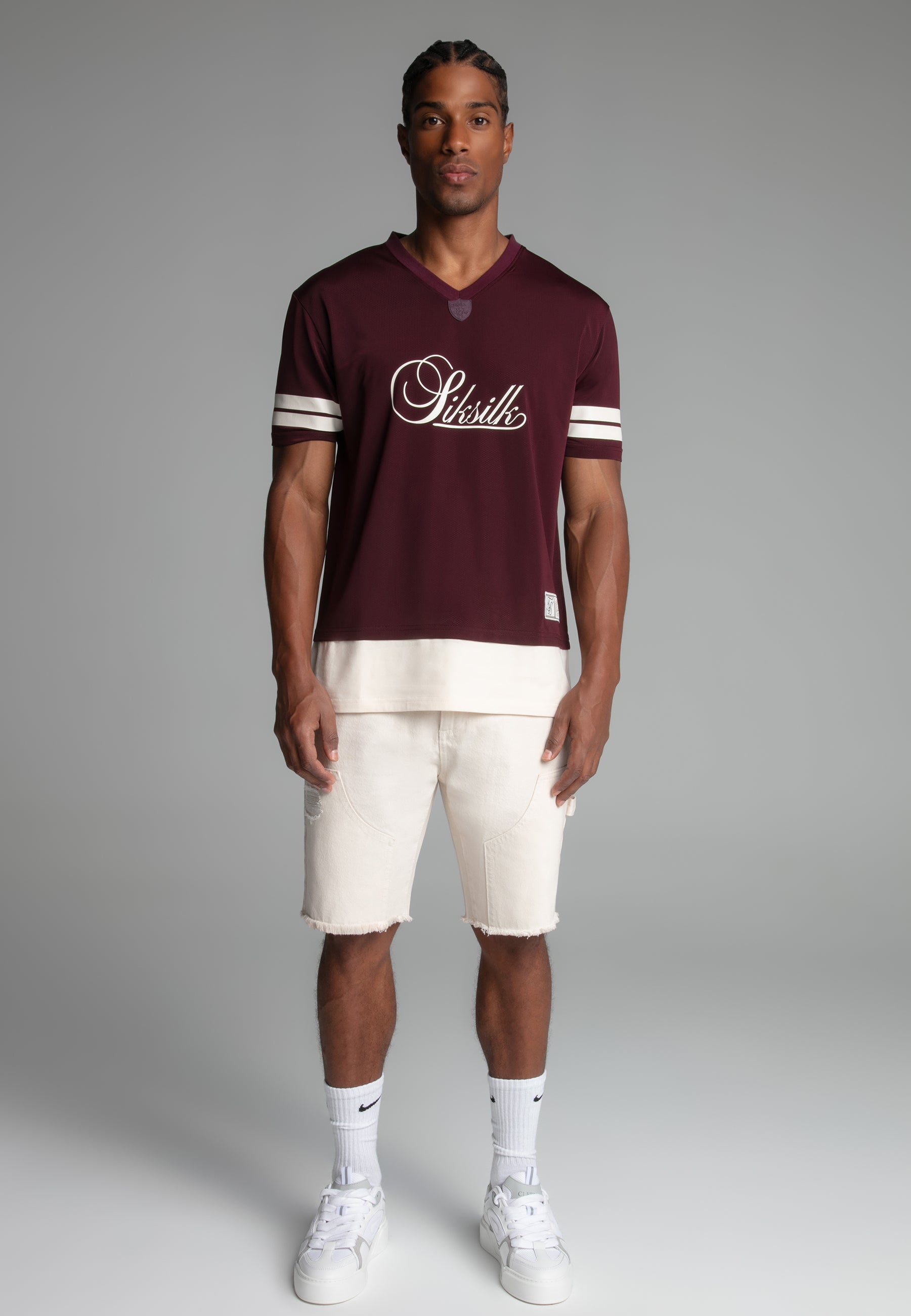 Sports T-Shirt in Burgundy T-Shirts SikSilk