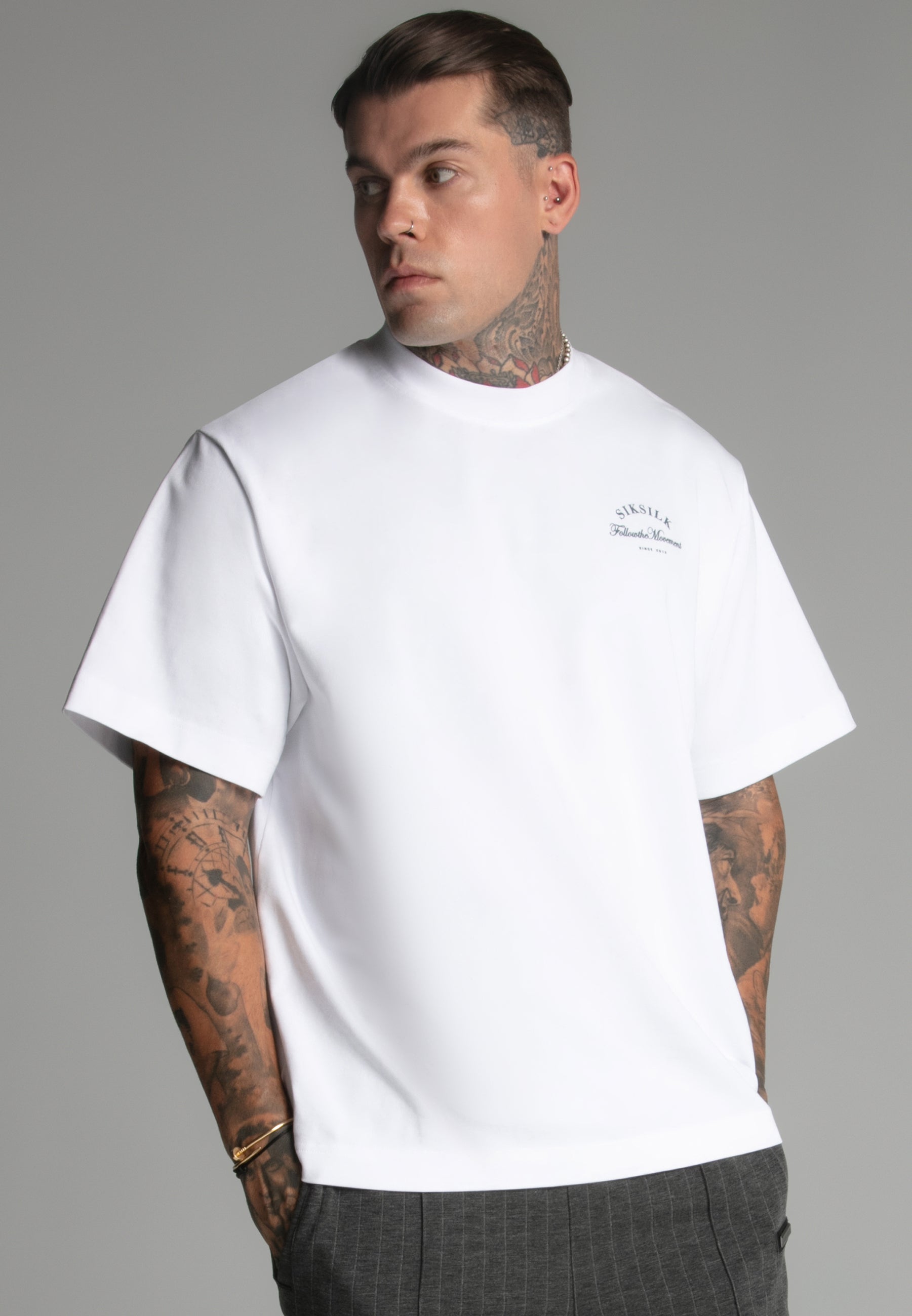 Logo T-Shirt in White T-Shirts SikSilk