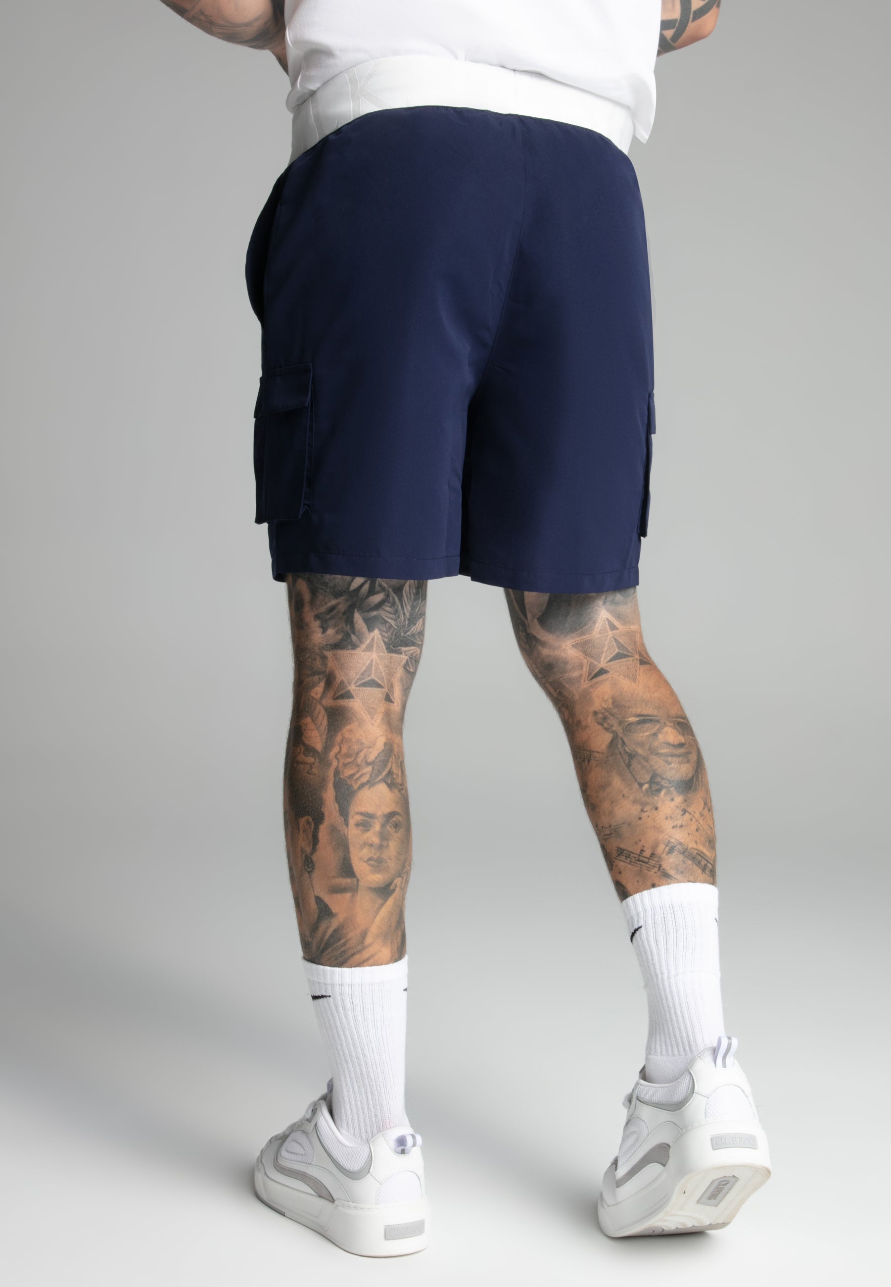 Cargo Swim Short in Black Badehosen SikSilk