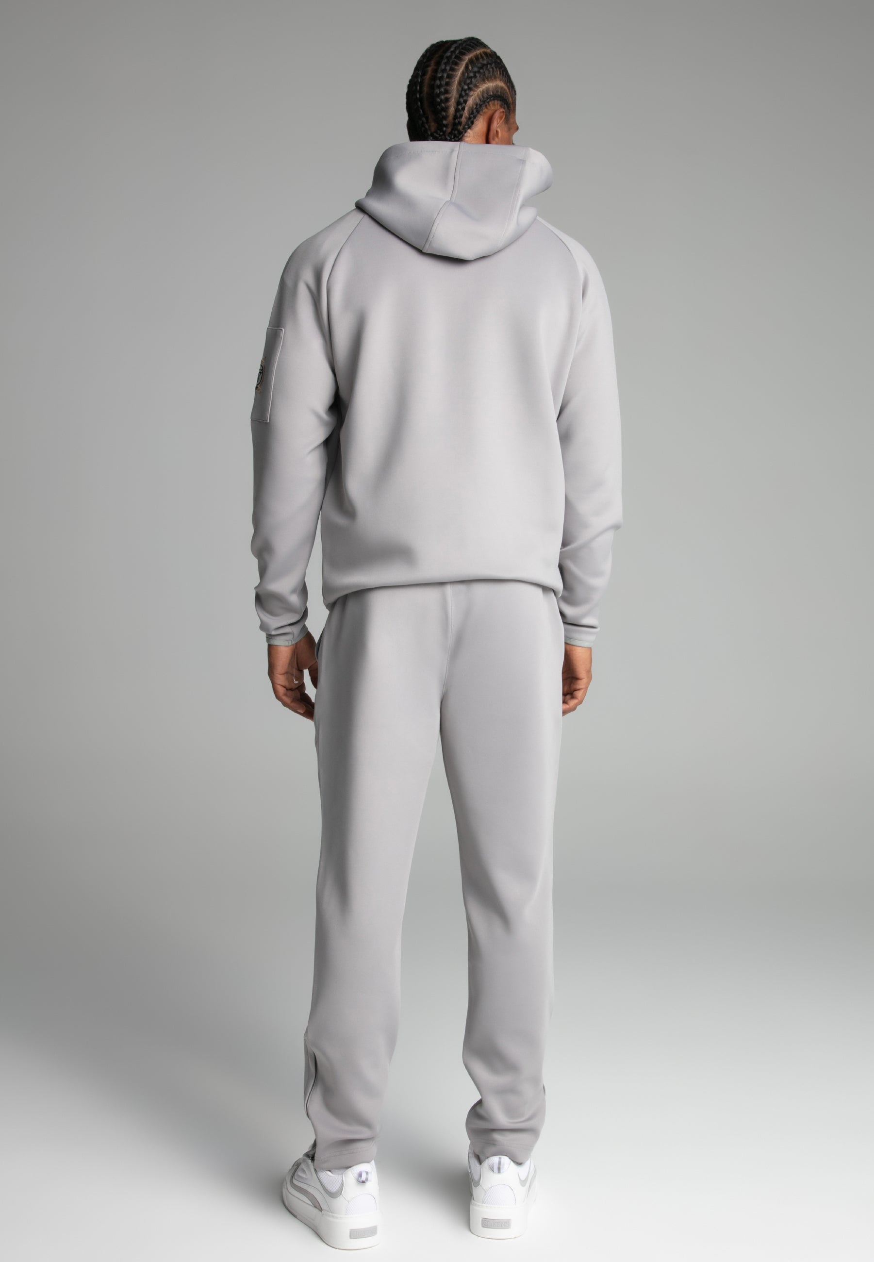 Full zip Hoodie in Grey Sweatjacken SikSilk