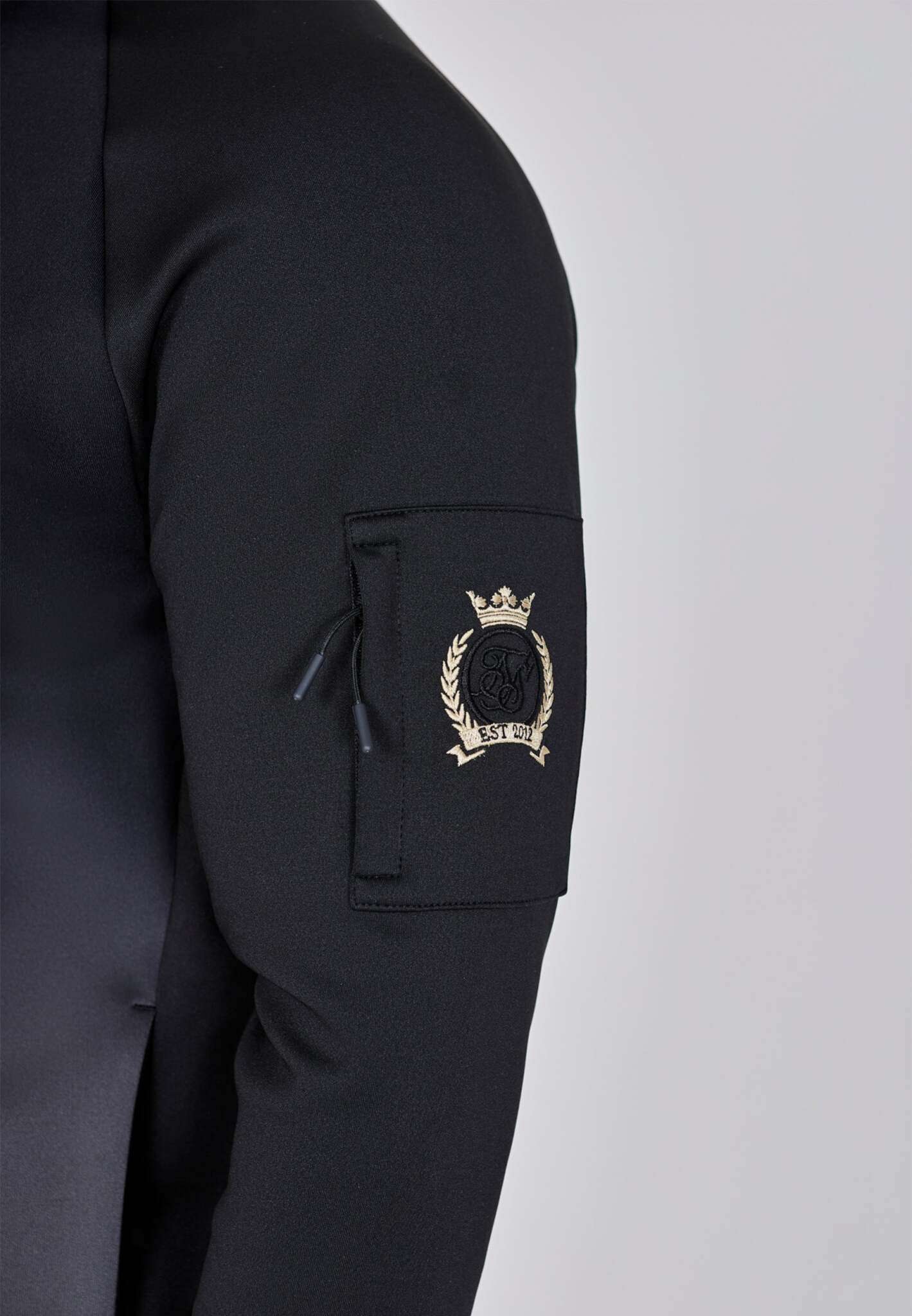 Full Zip Hoodie in Black Sweatjacken SikSilk