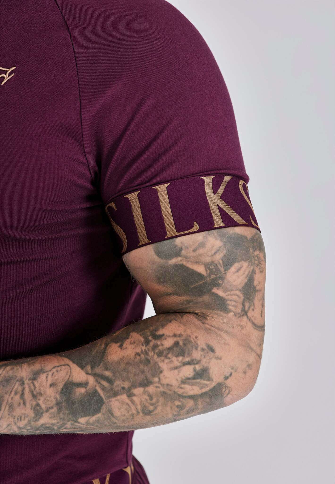 Tech T-Shirt in Burgundy T-Shirts SikSilk