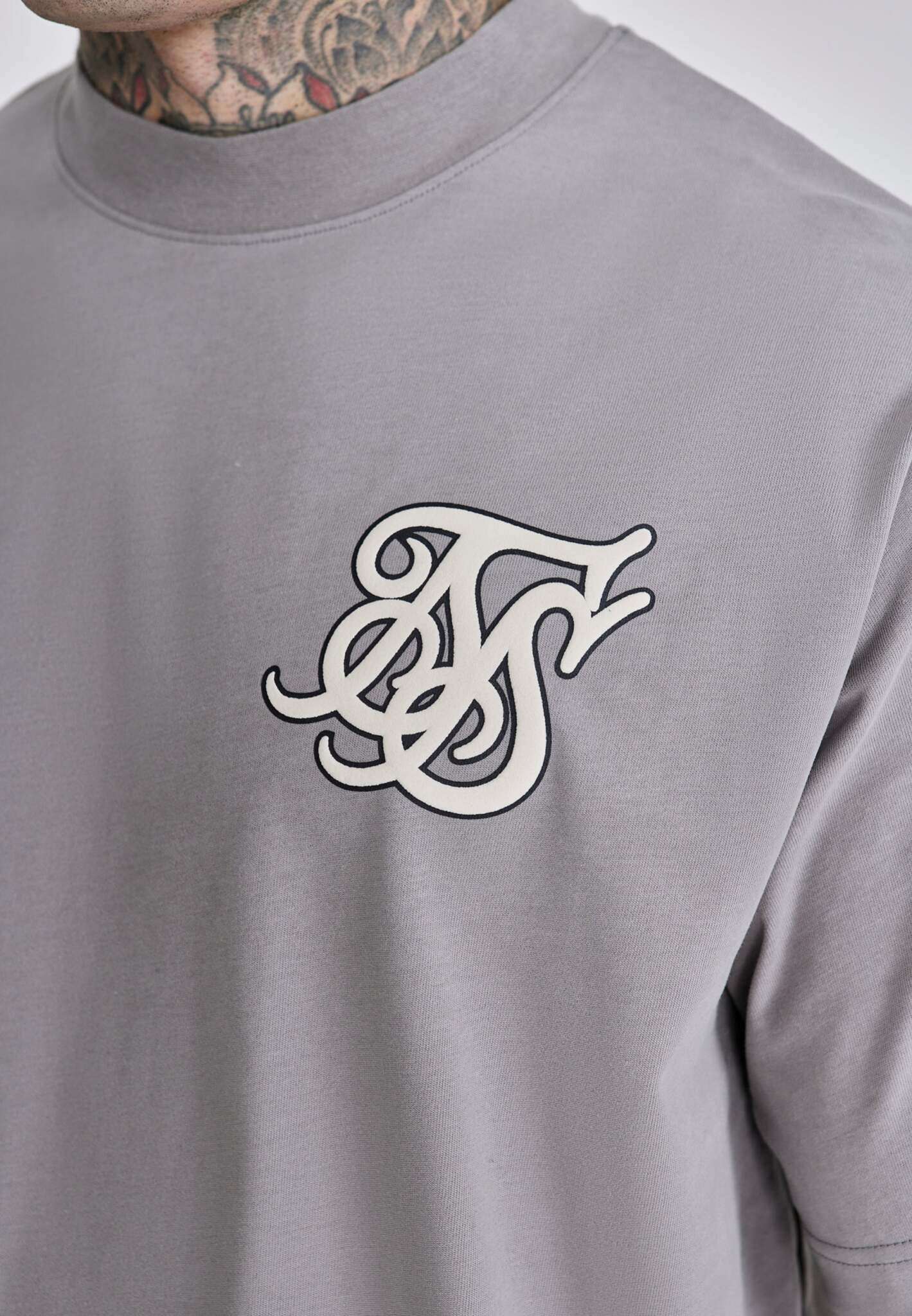 Oversized T-Shirt in Grey T-Shirts SikSilk