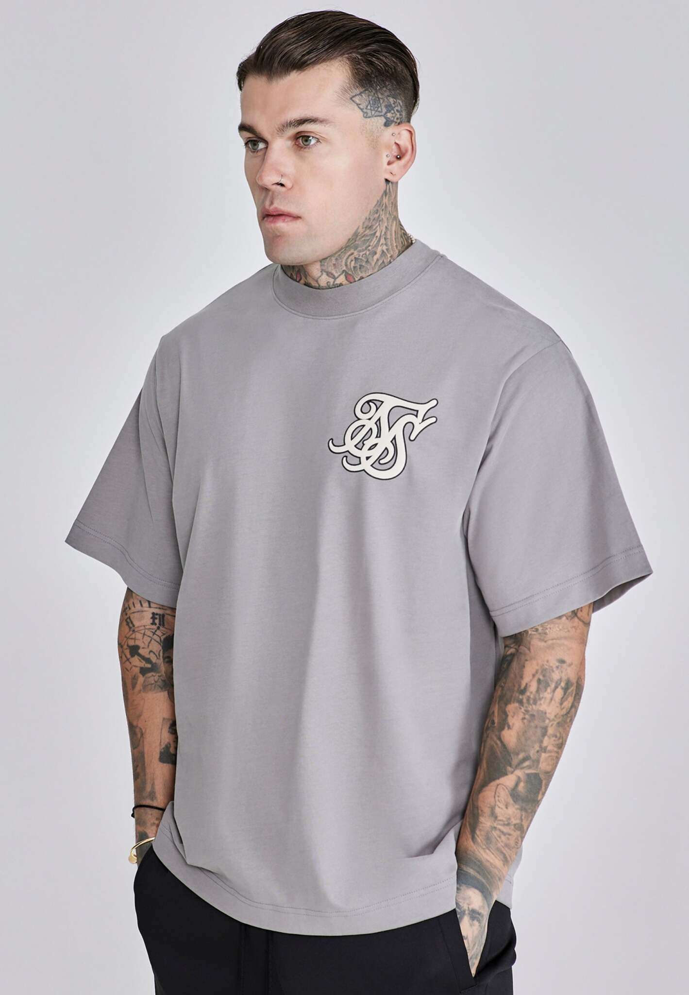 Oversized T-Shirt in Grey T-Shirts SikSilk