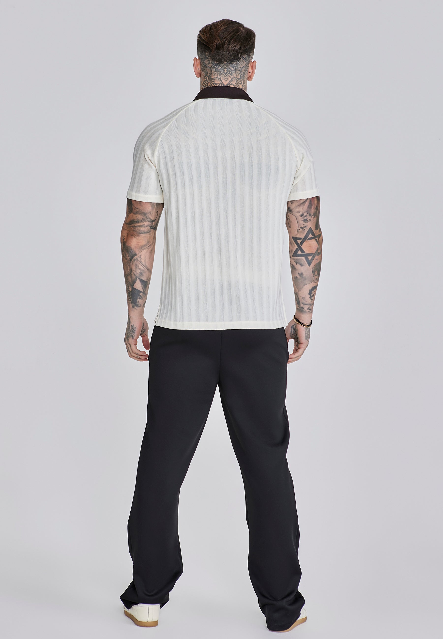 Polo T-Shirt in Ecru T-Shirts SikSilk