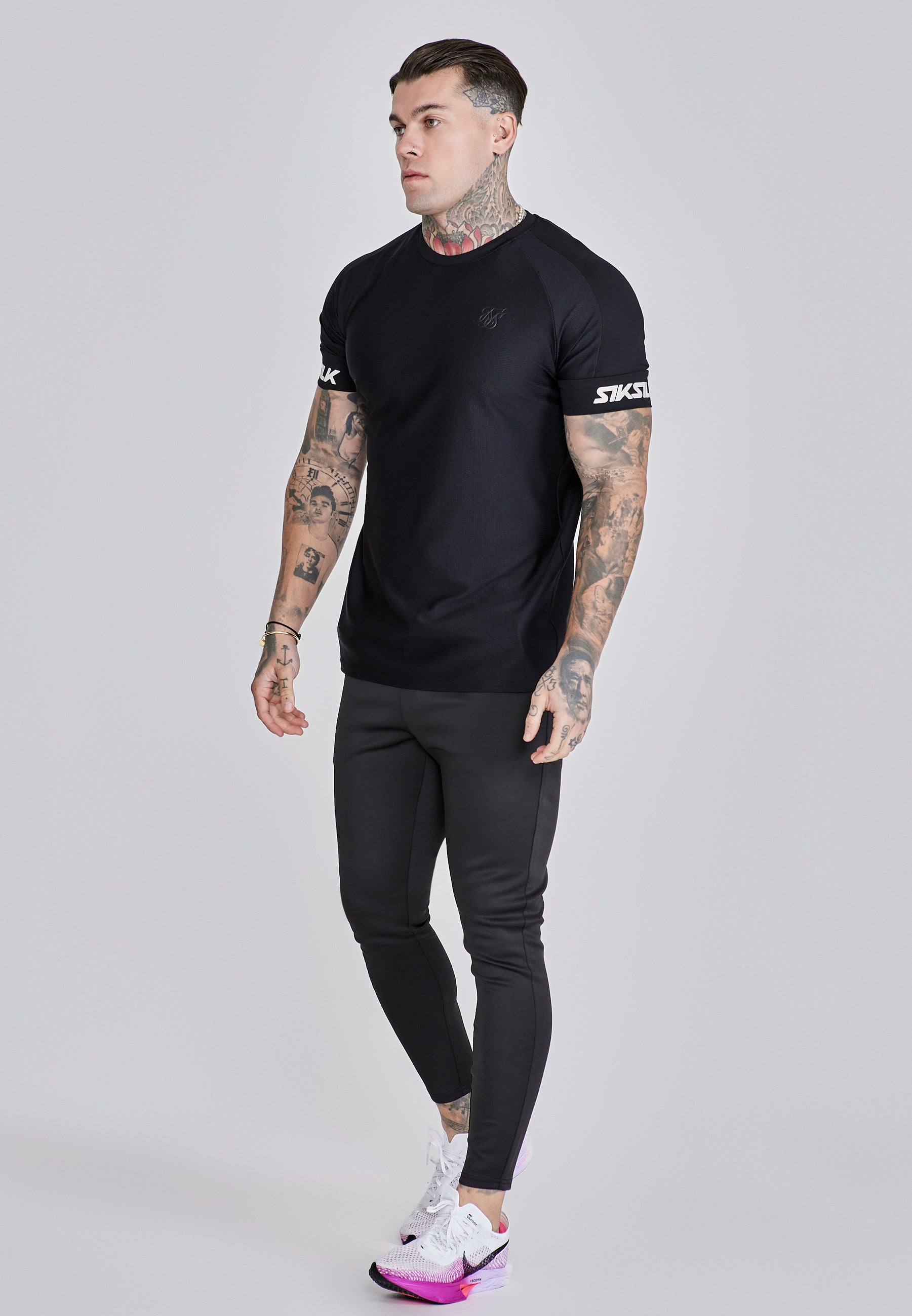 Active Tech T-Shirt in Black T-Shirts SikSilk