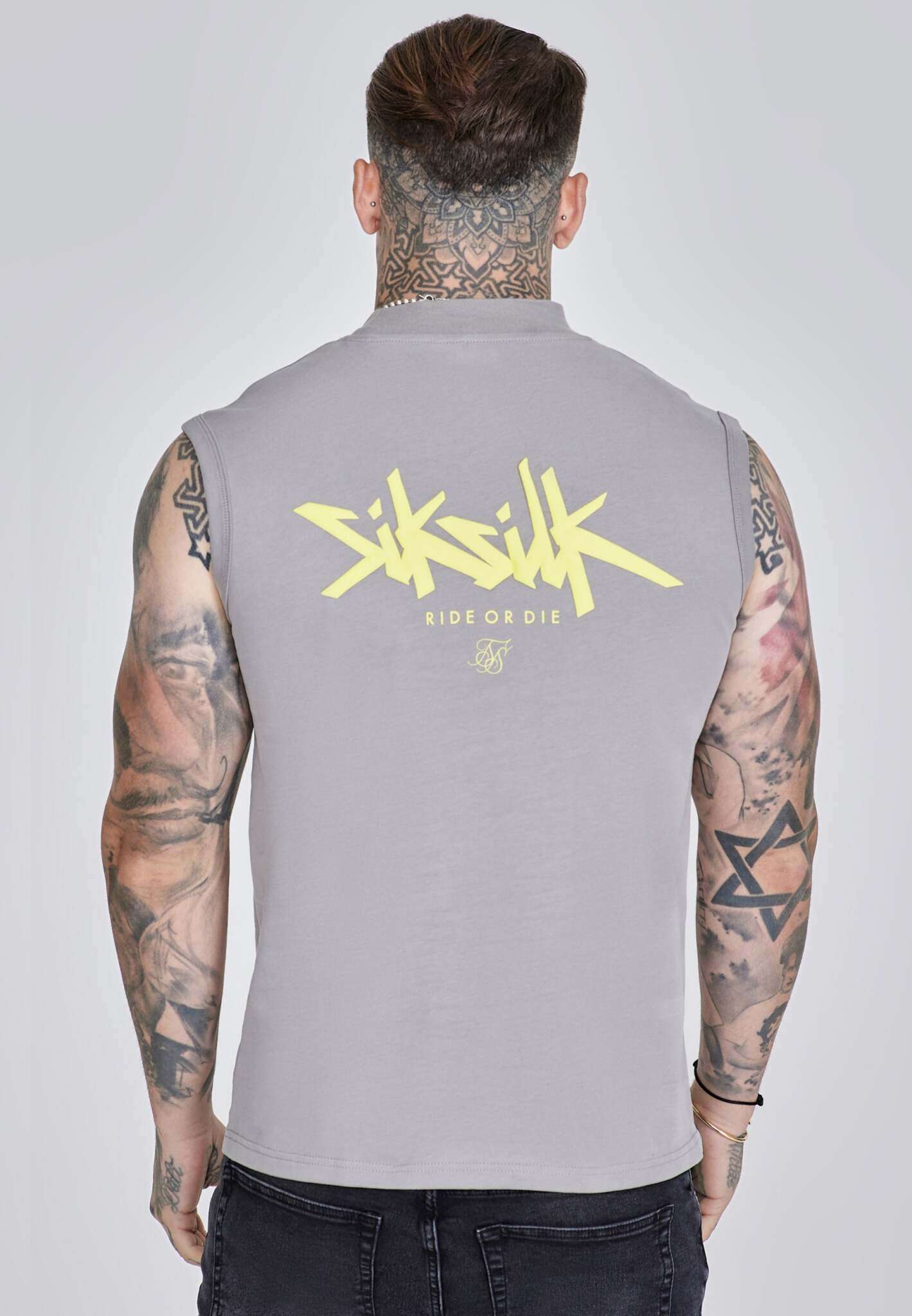 Active Vest in Grey, Neon Yellow T-Shirts SikSilk