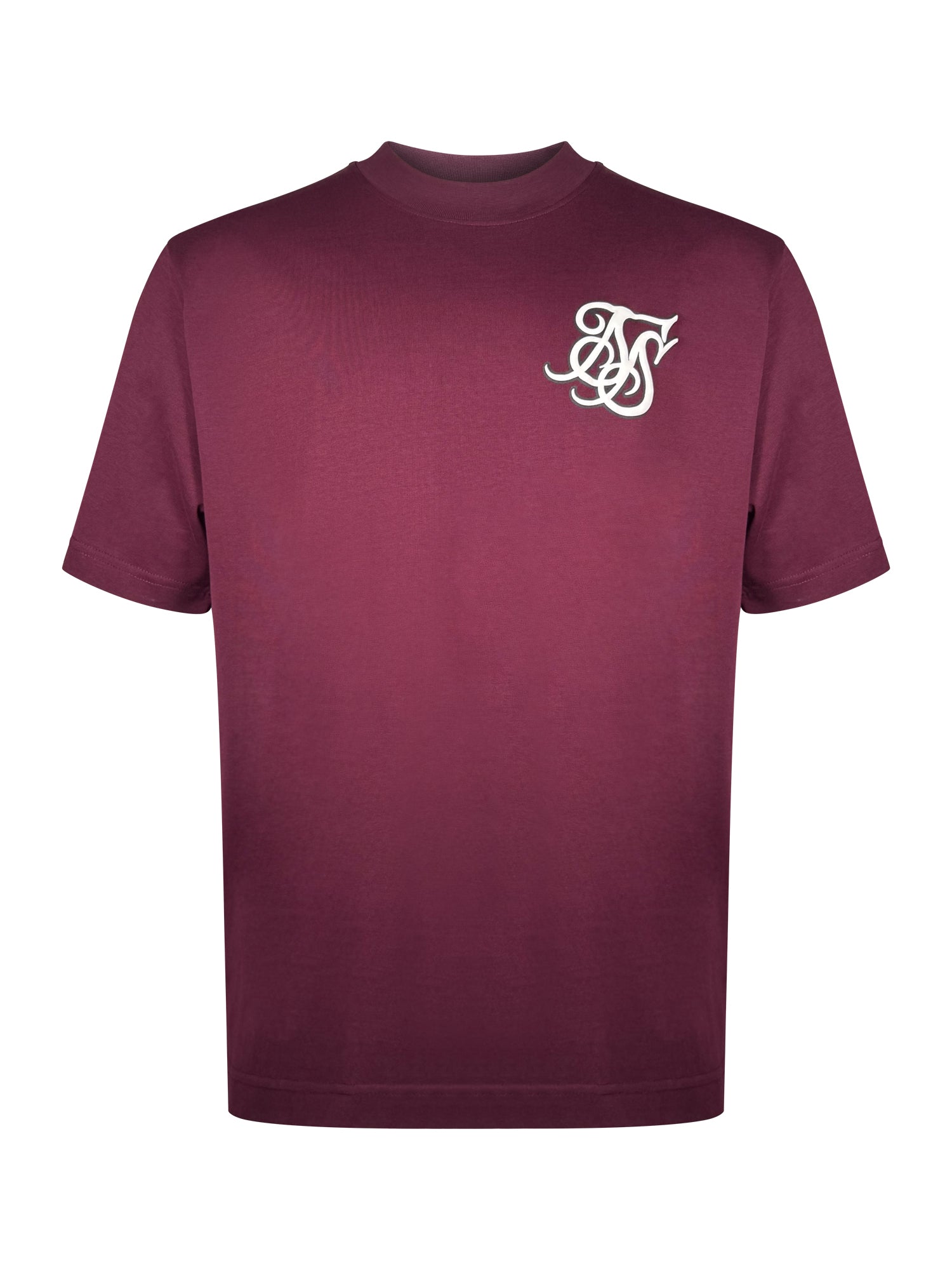 Logo T-Shirt in Burgundy T-Shirts SikSilk