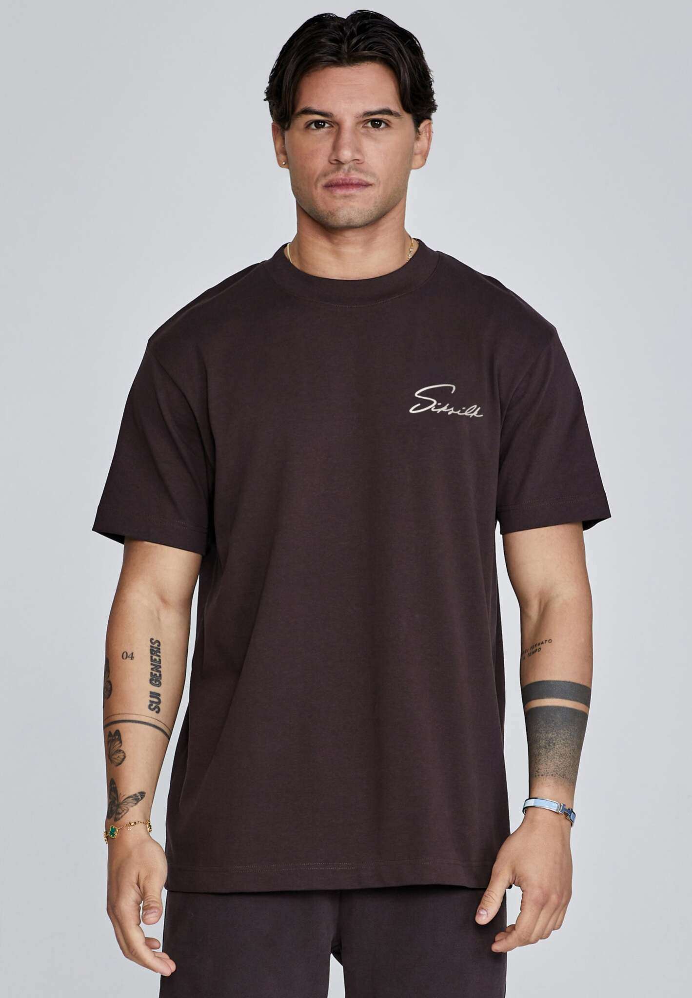 Signature T-Shirt in Brown T-Shirts SikSilk