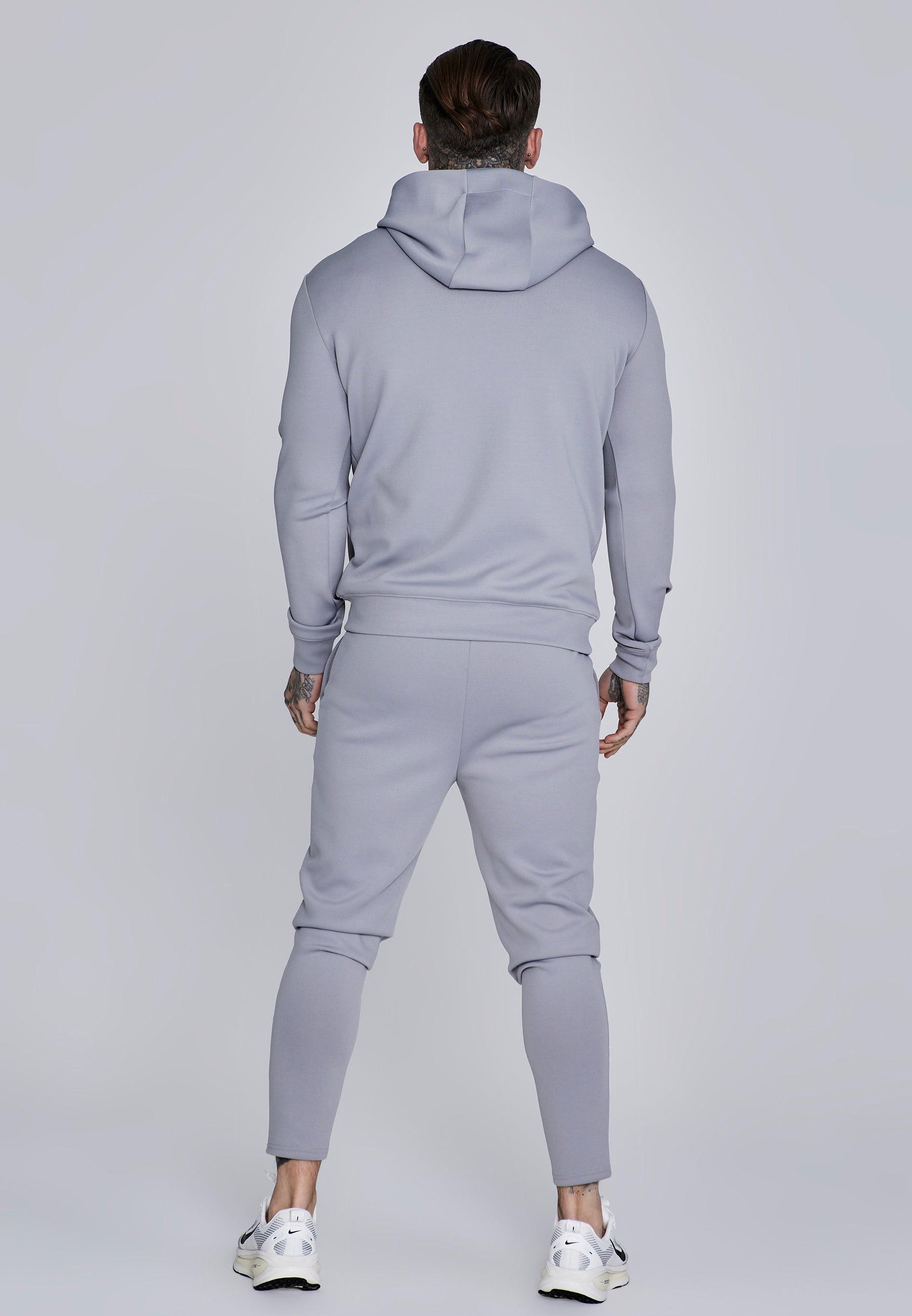Essentials Poly Hoodie in Grey Kapuzenpullover SikSilk