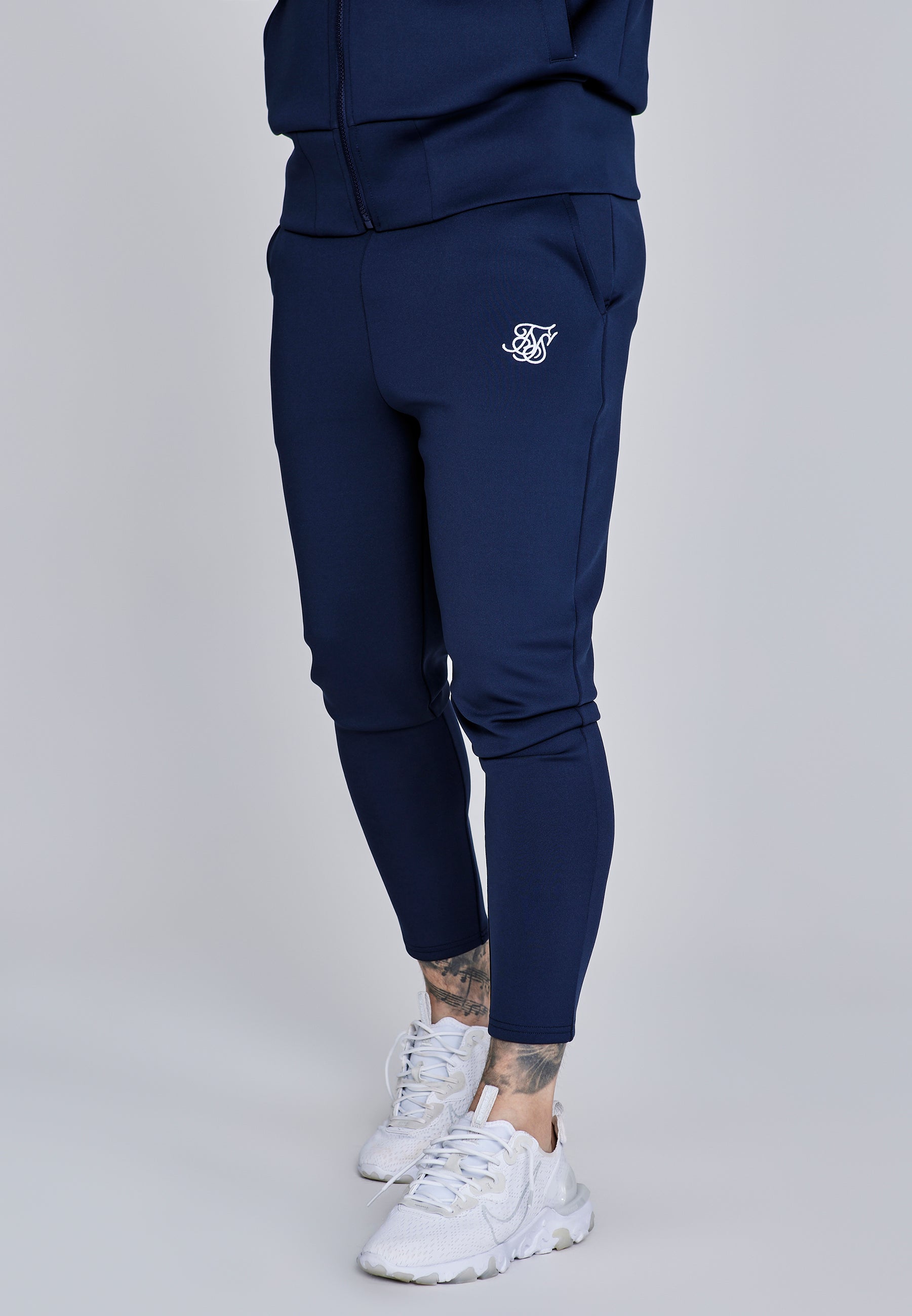 Essentials Poly Joggers in Navy Hosen SikSilk