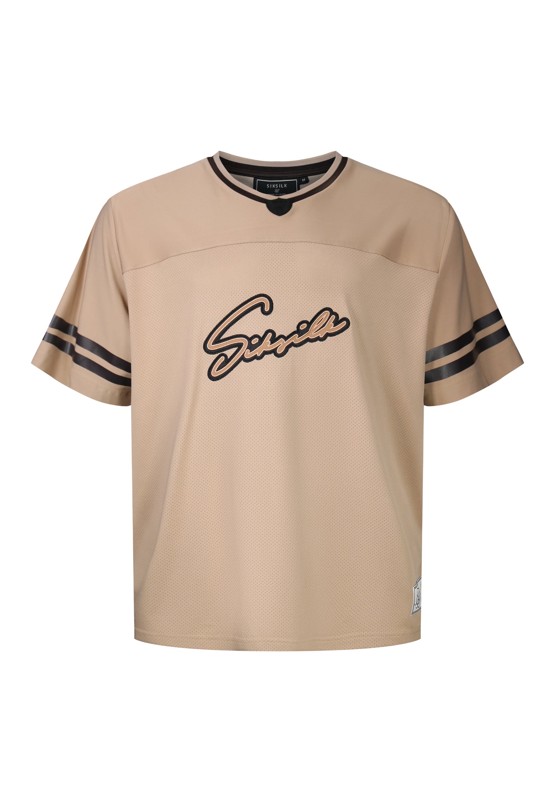 Football T-Shirt in Beige T-Shirts SikSilk