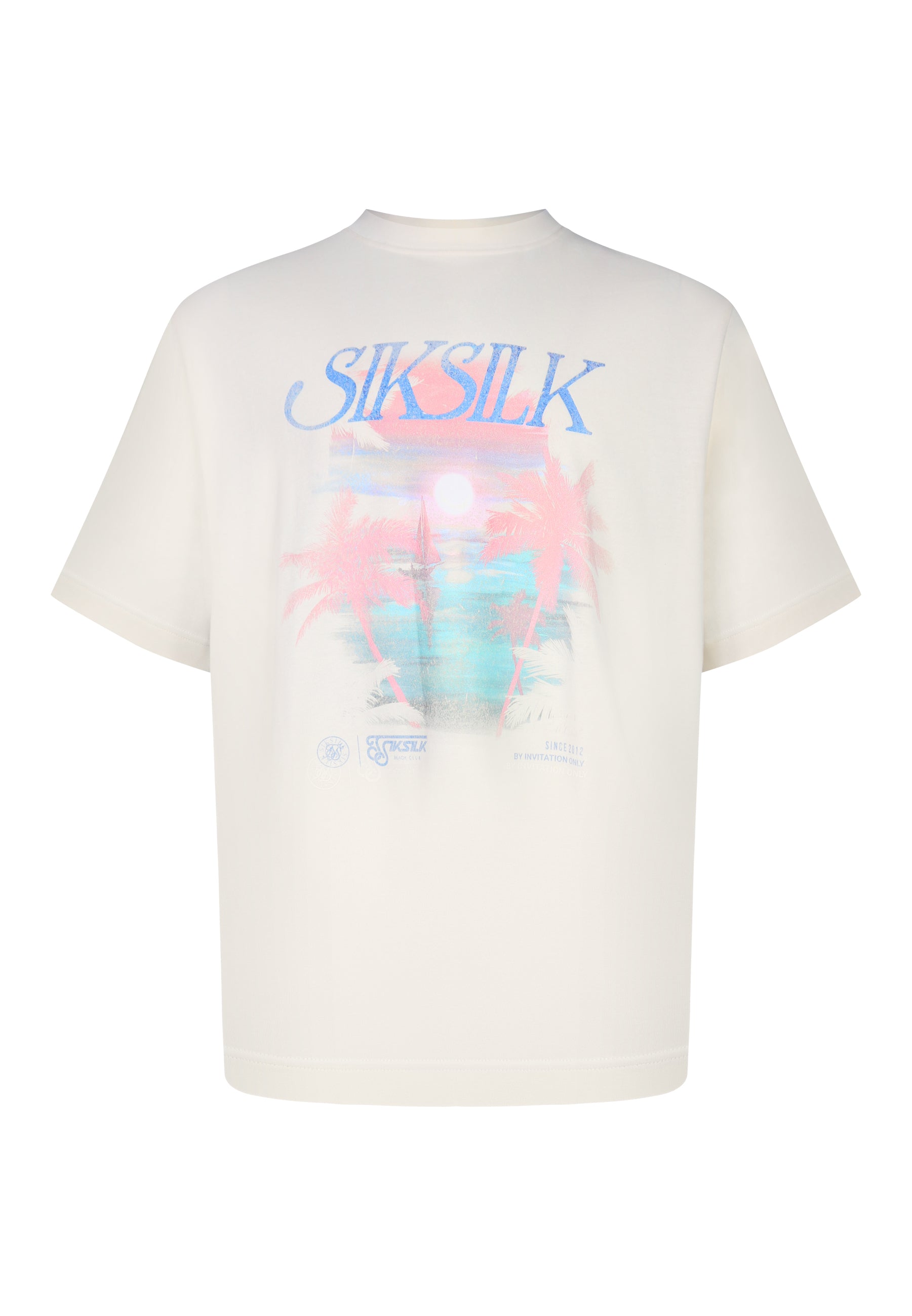 Graphic T-Shirt in Ecru T-Shirts SikSilk