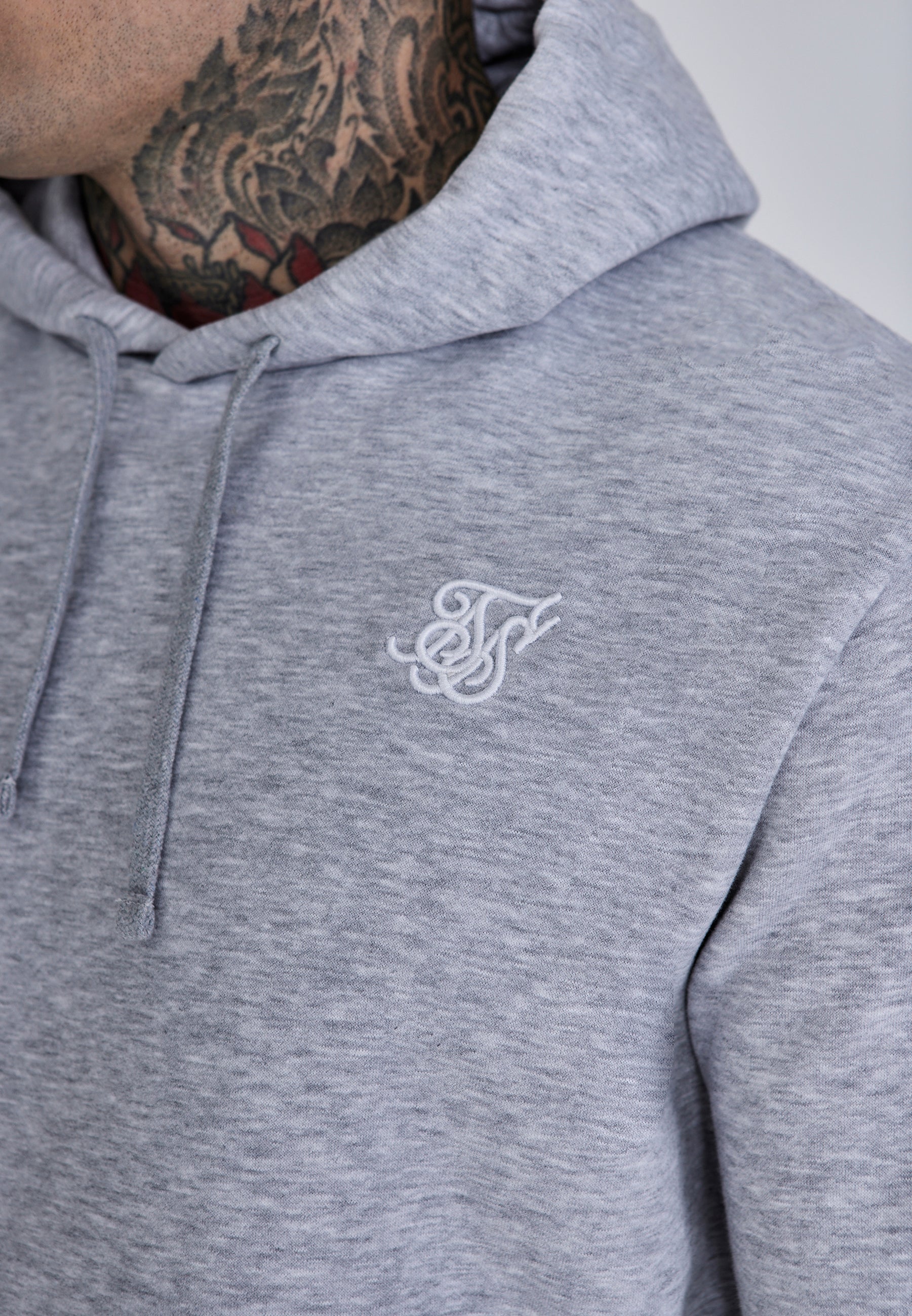 Essentials Hoodie in Grey Marl Kapuzenpullover SikSilk