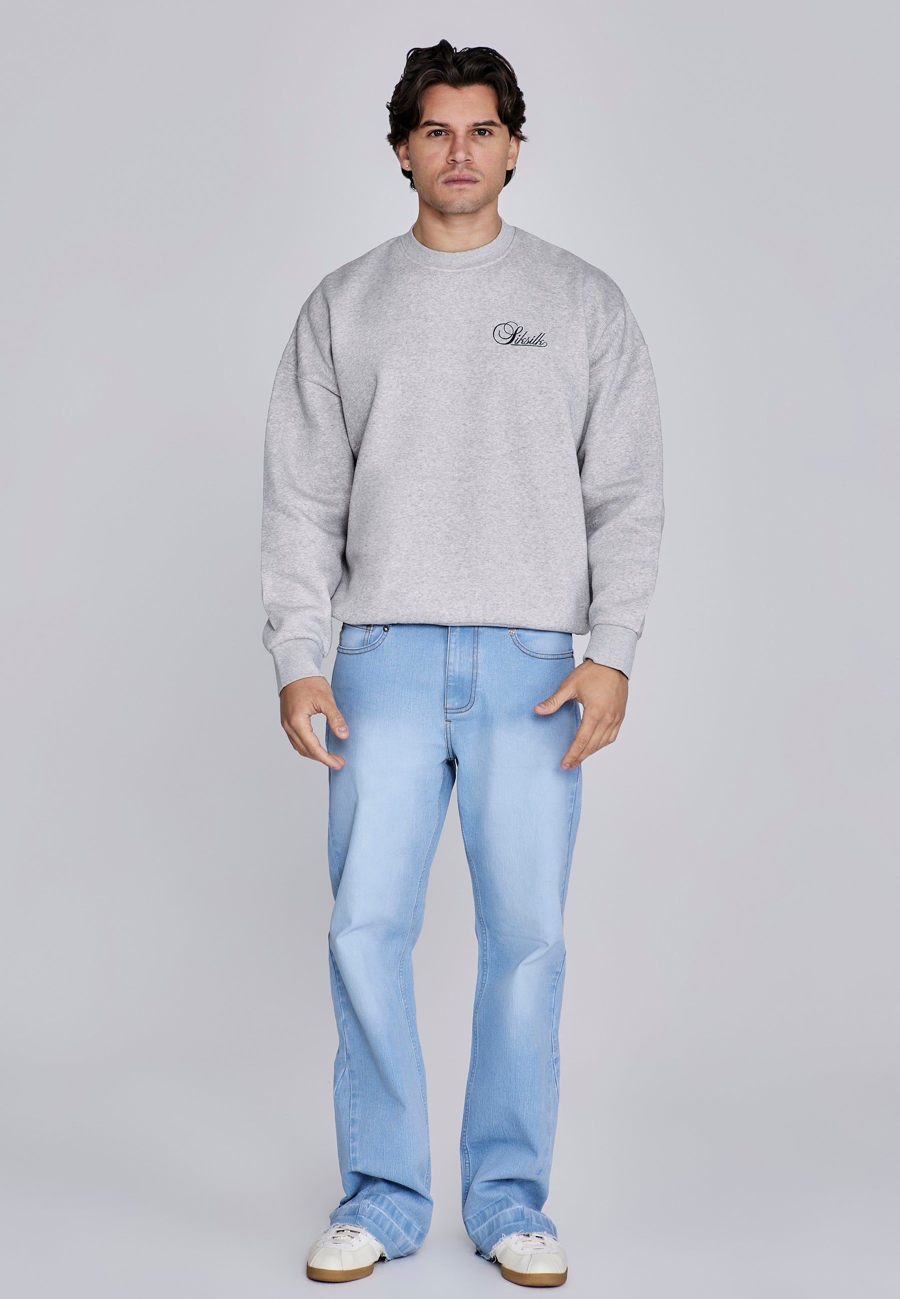 Pullover Essentials in Grey Marl Pullover SikSilk