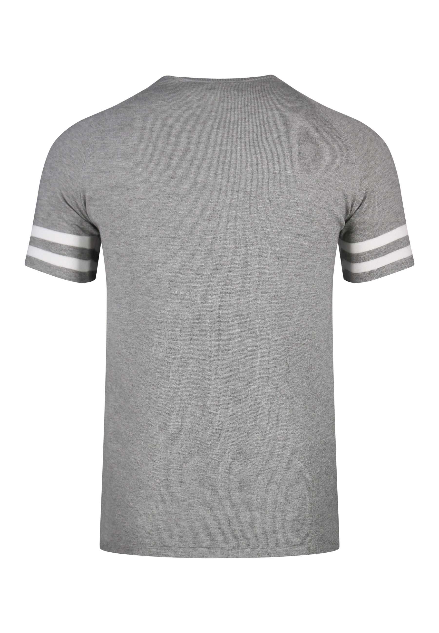 Knitted T-Shirt in Grey Marl T-Shirts SikSilk