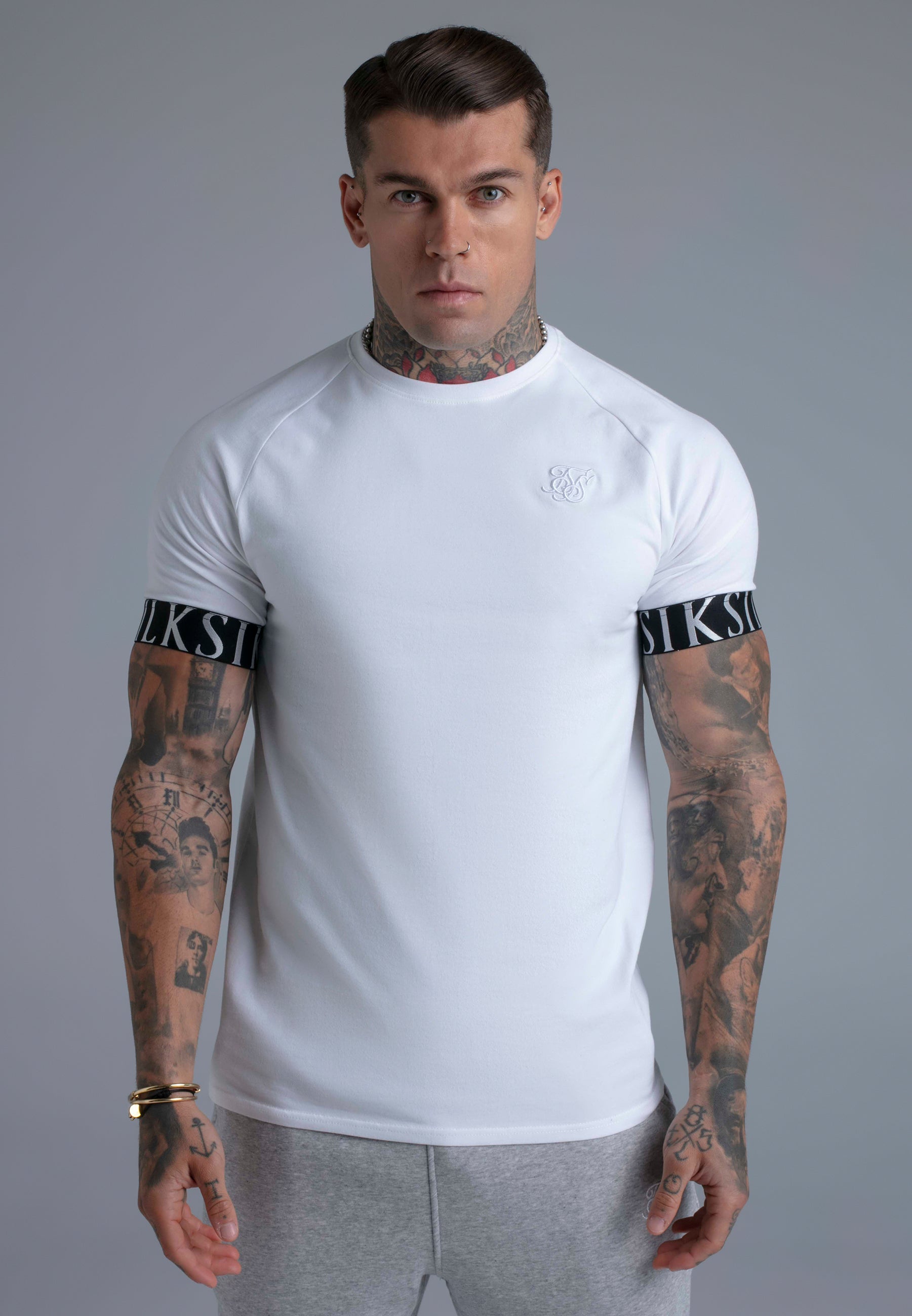 Tech T-Shirt in White T-Shirts SikSilk