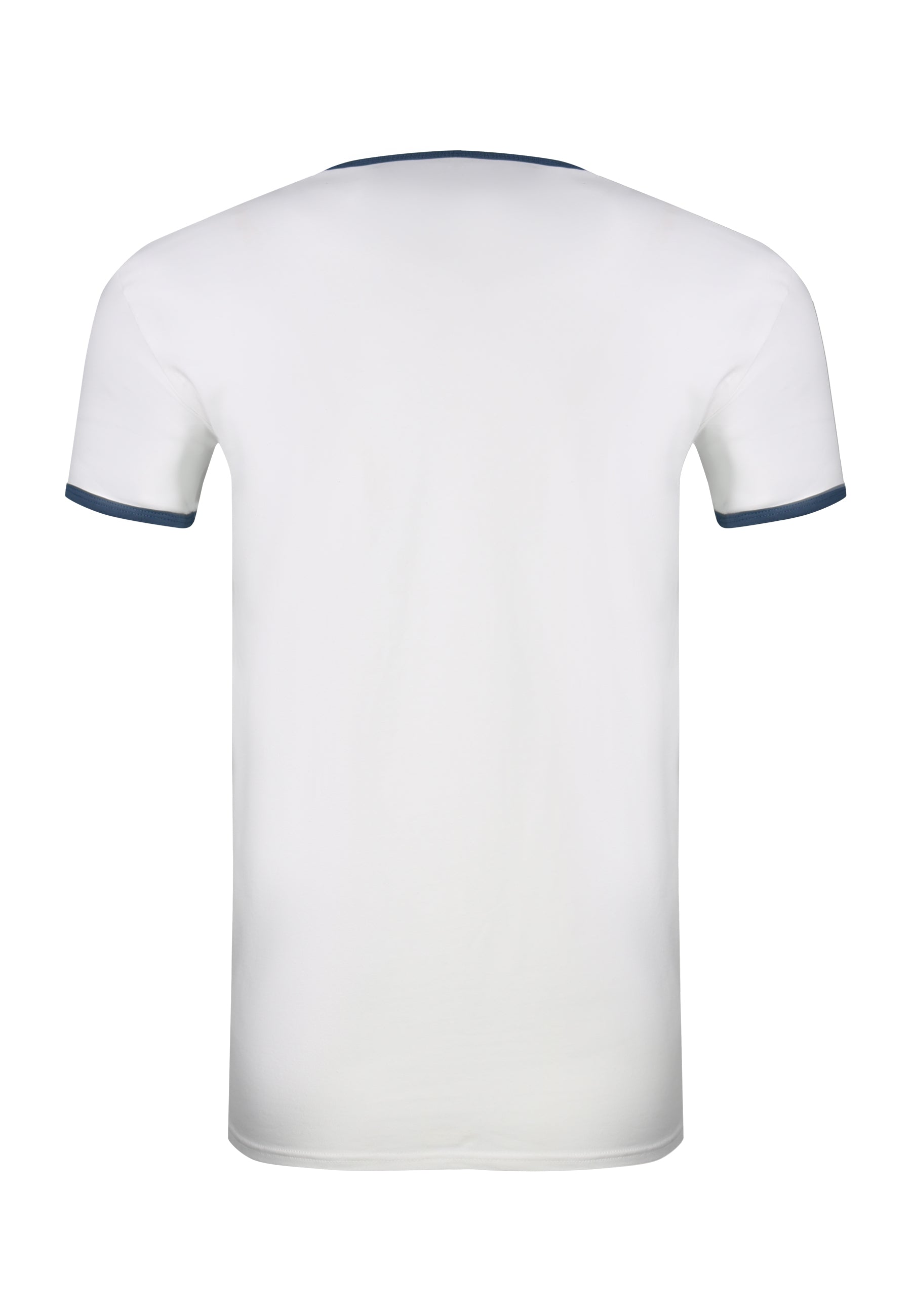 Ringer T-Shirt in White-Blue T-Shirts SikSilk
