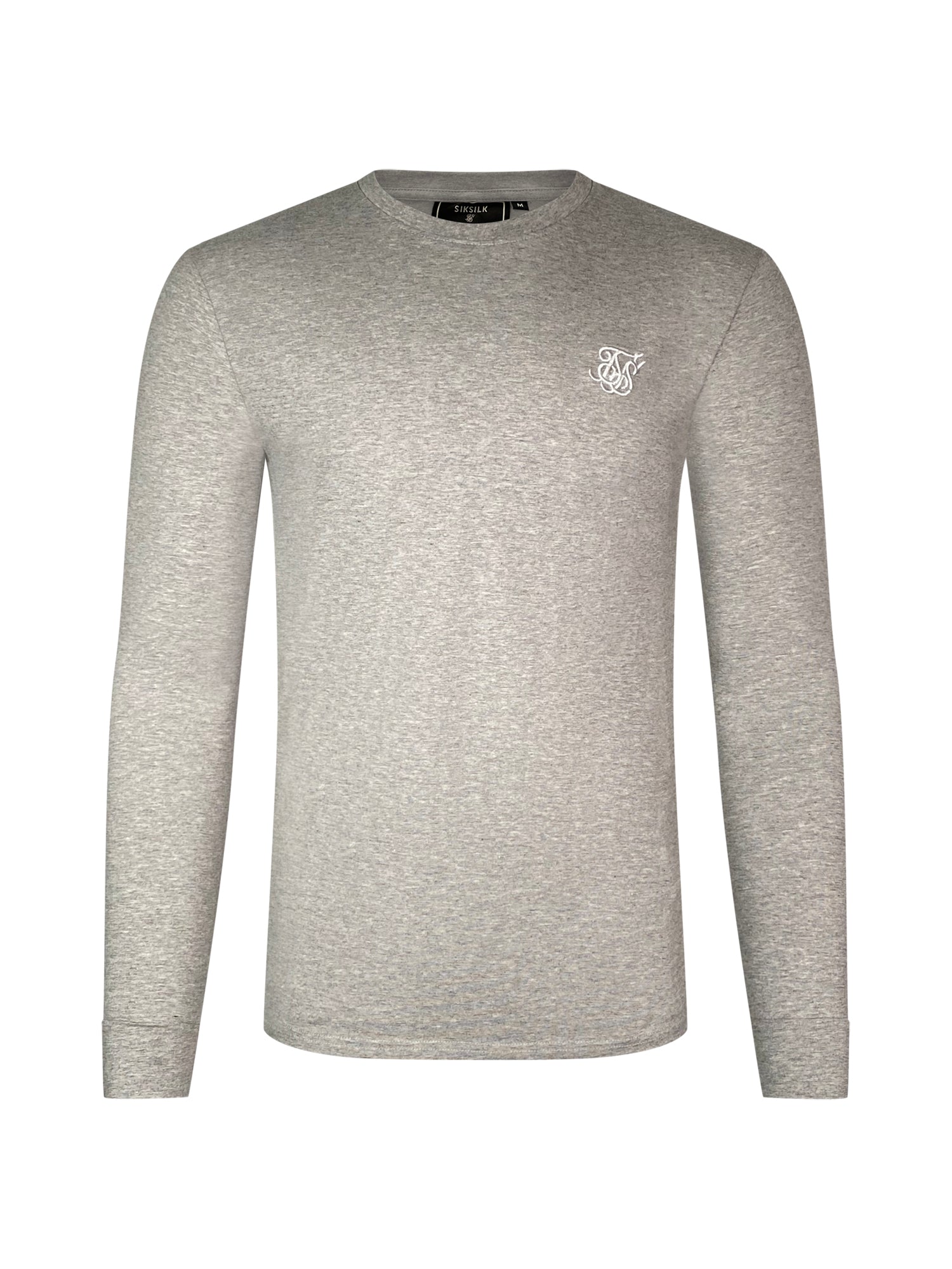 Essentials Long Sleeve T-Shirt in Grey Marl T-Shirts SikSilk