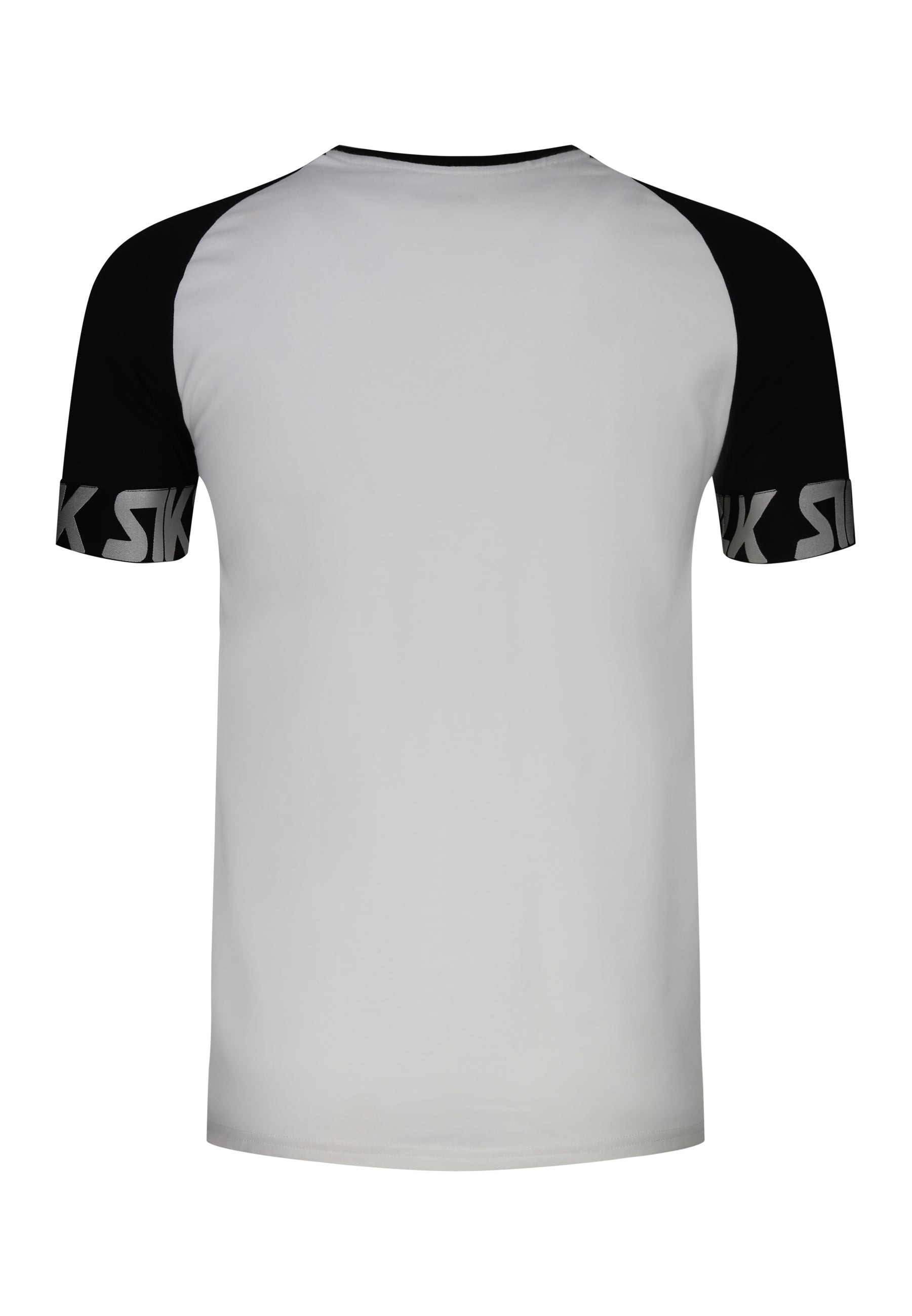 Raglan Tech T-Shirt in White-Black T-Shirts SikSilk