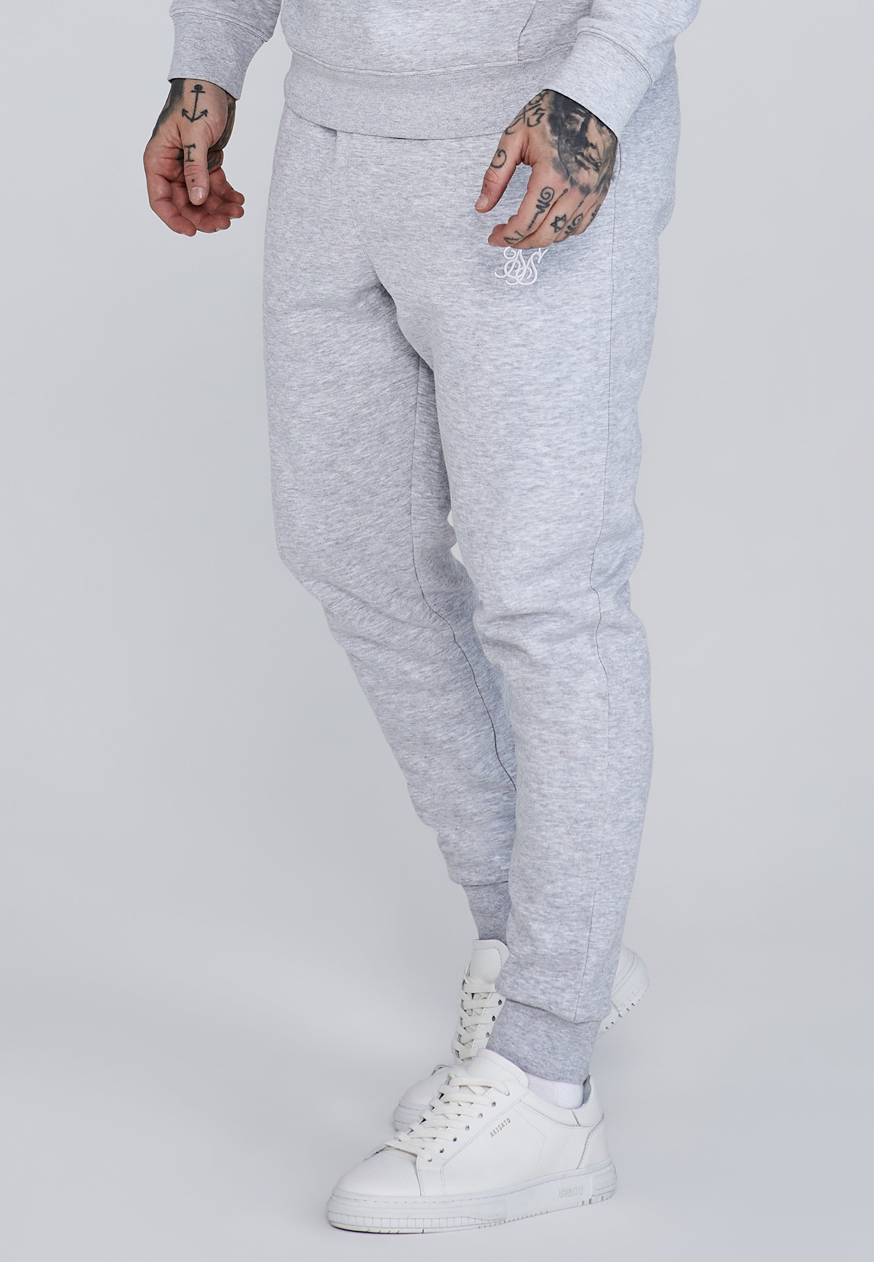 Hoodie and Joggers Set in Grey Marl Sets SikSilk