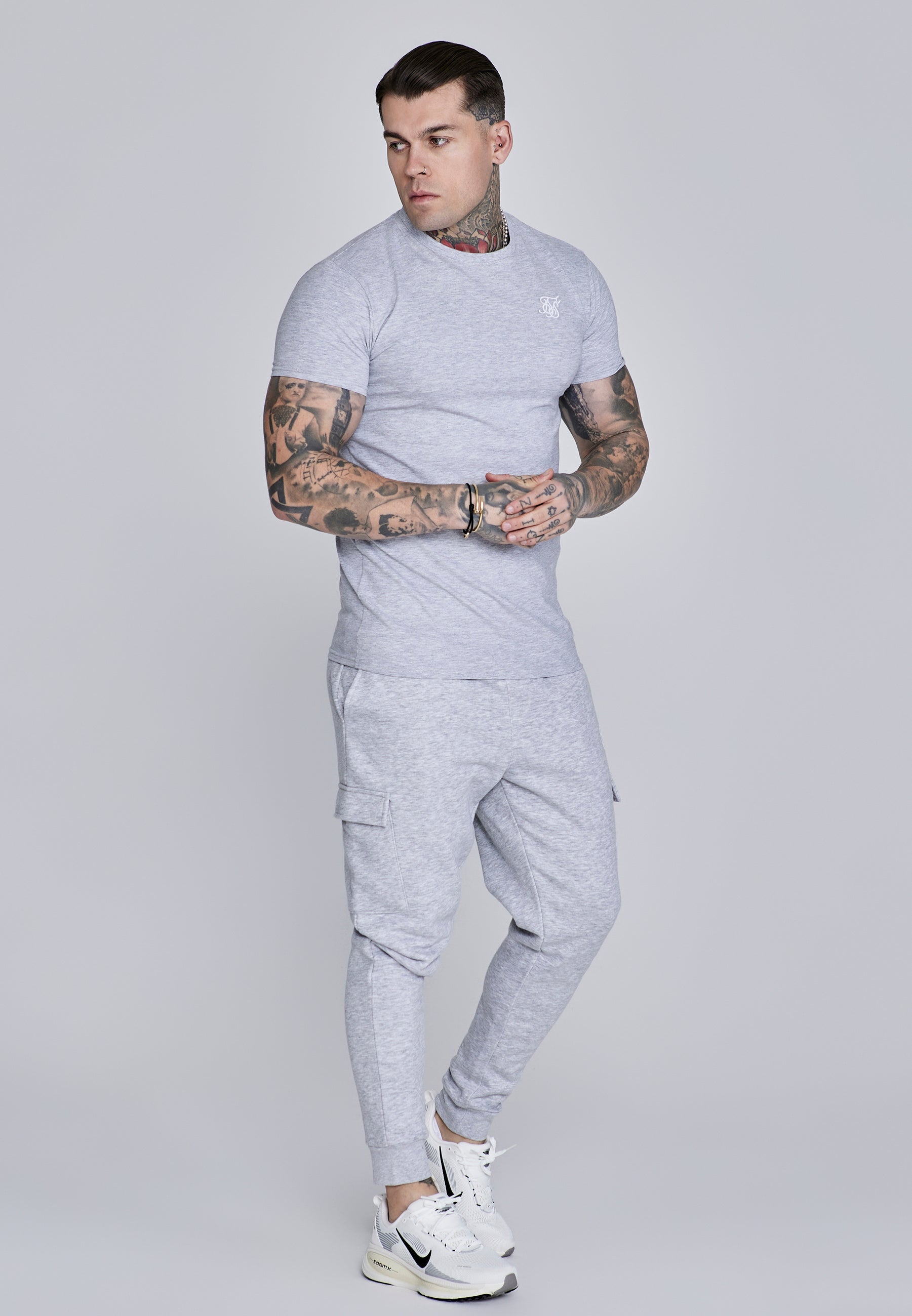 Essentials T-Shirt in Grey Marl T-Shirts SikSilk