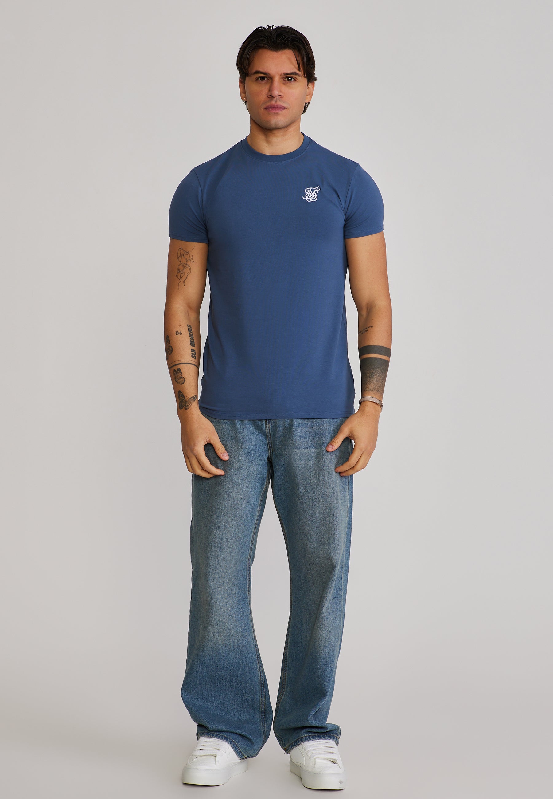 Essentials T-Shirt in Blue T-Shirts SikSilk